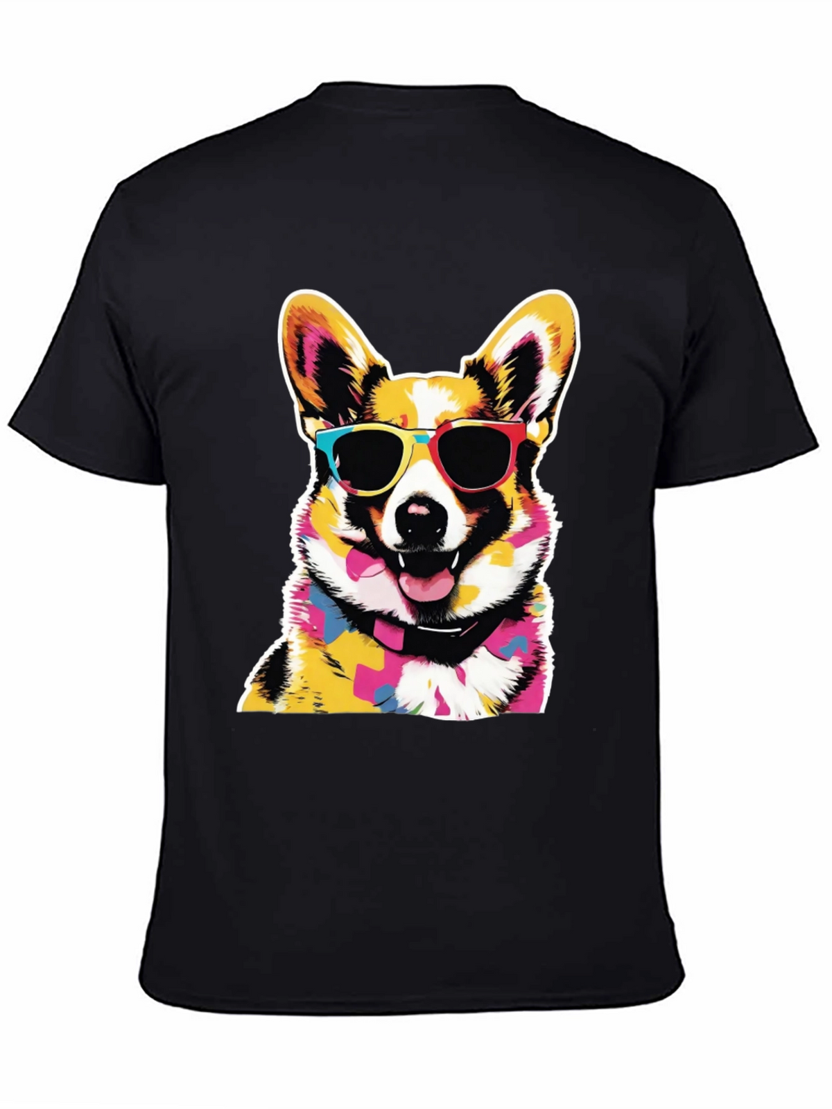 Cool Corgi Graphic Black Tee