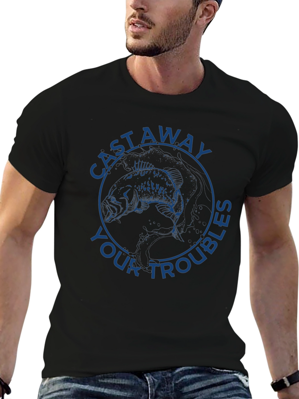 Cast Away Your Troubles Graphic Tee
