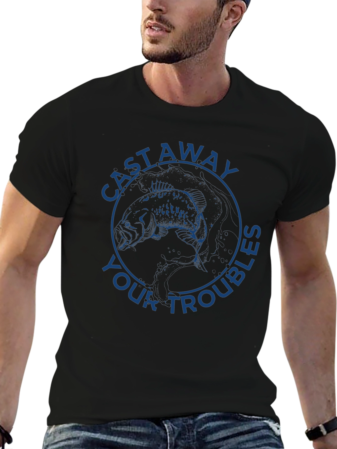Cast Away Your Troubles Graphic Tee