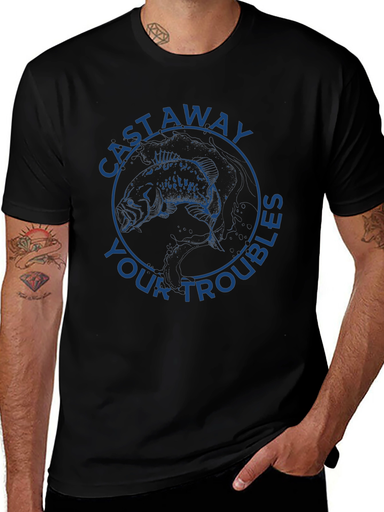 Cast Away Your Troubles Graphic Tee