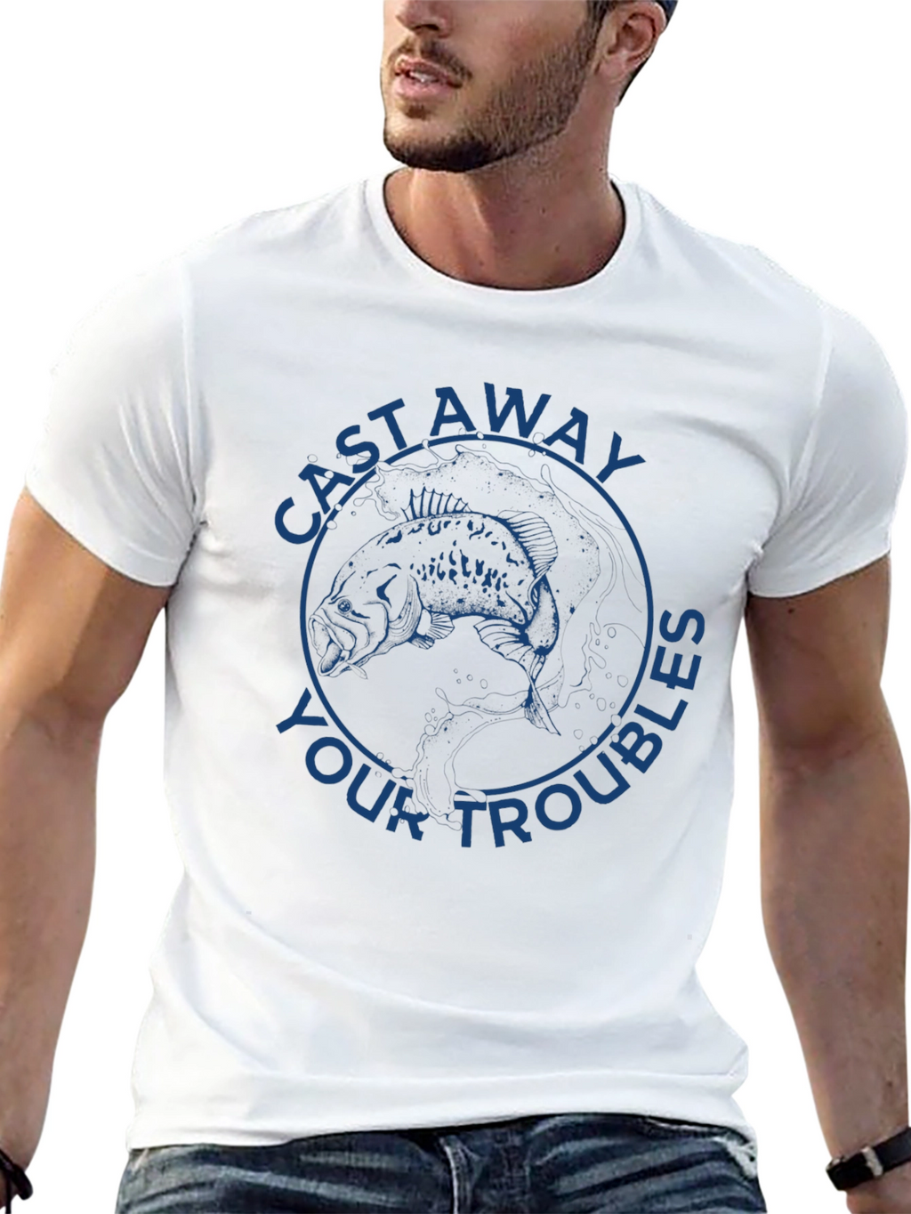 Cast Away Your Troubles Graphic Tee