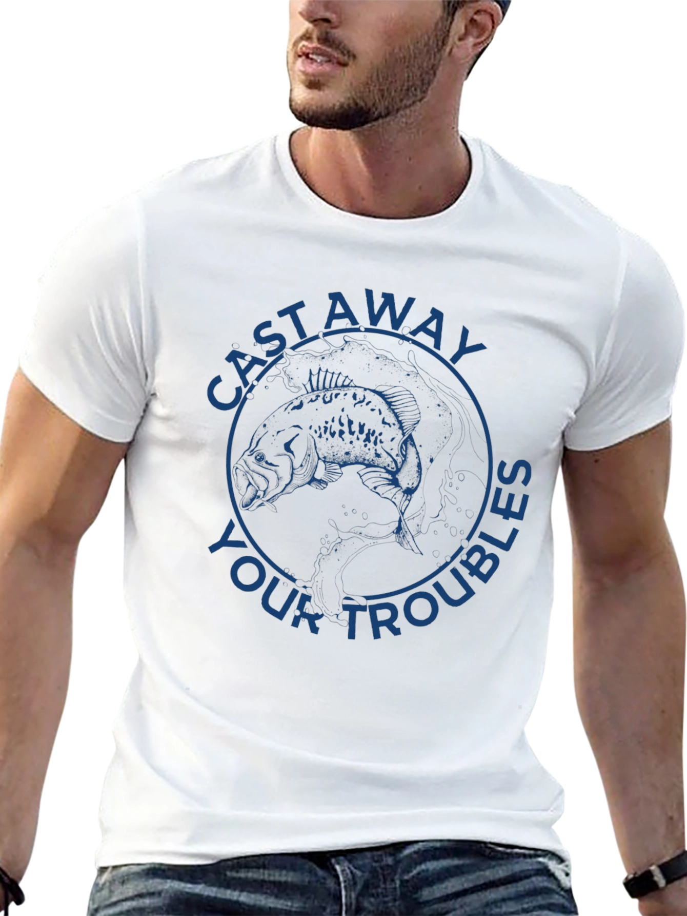 Cast Away Your Troubles Graphic Tee