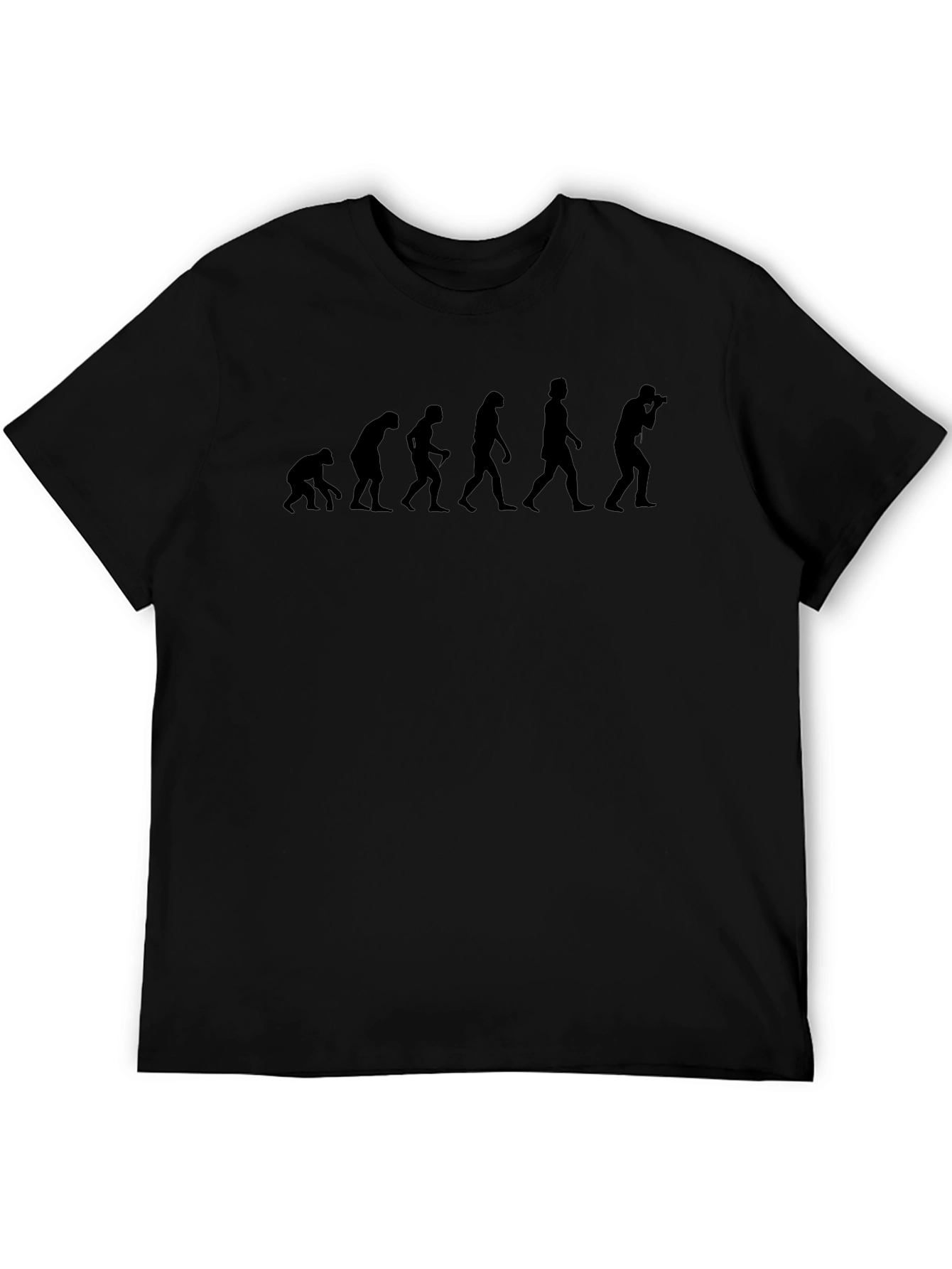 Photographer Evolution Graphic Tee - Black Cotton