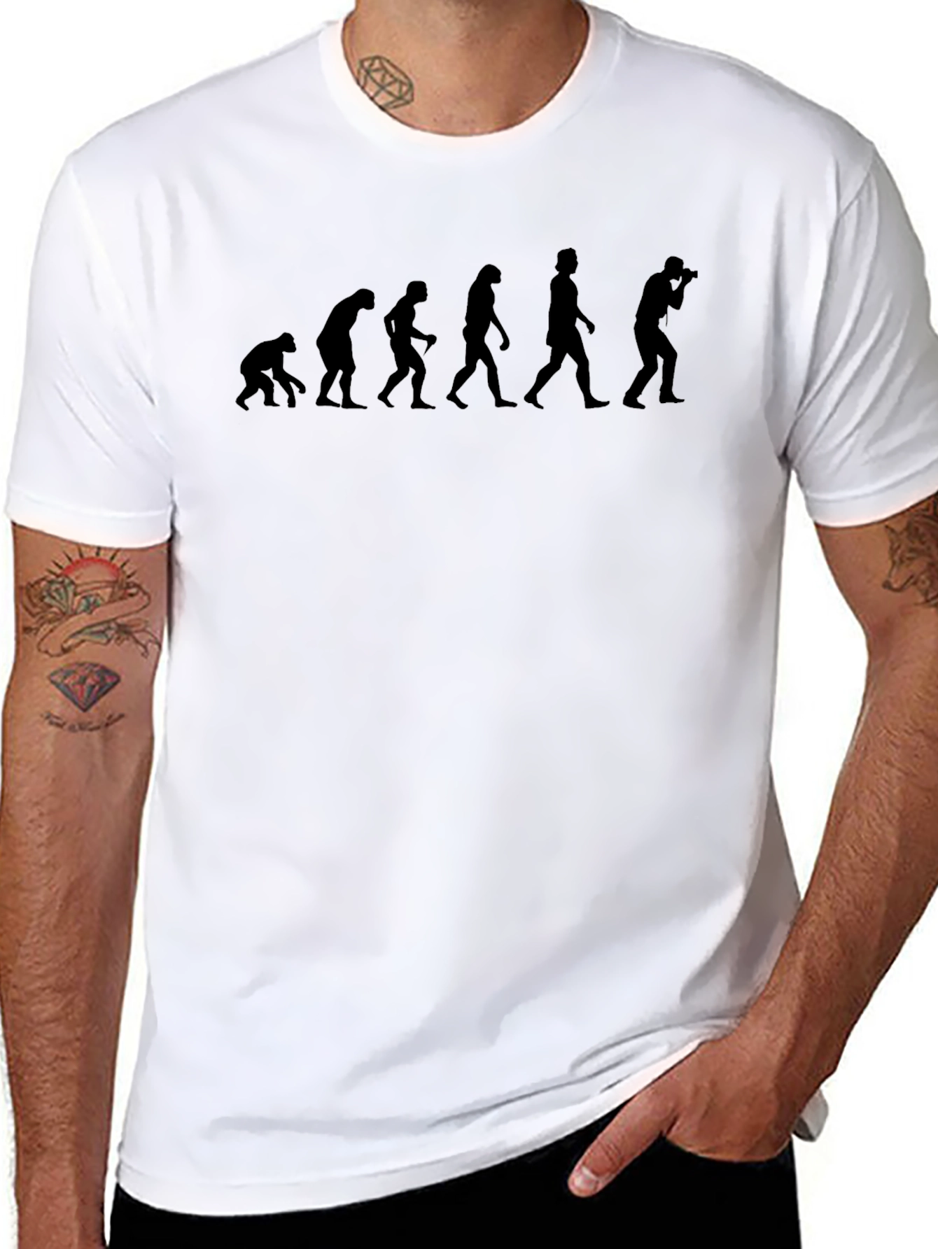 Photographer Evolution Graphic Tee - Black Cotton