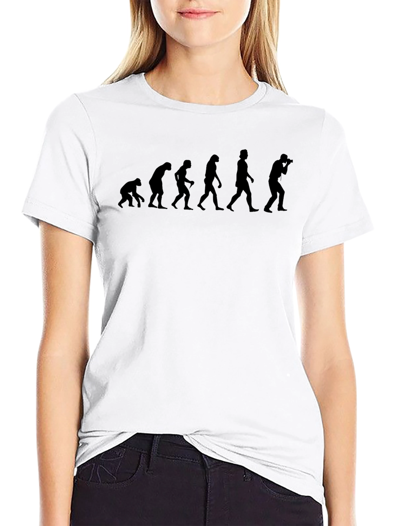 Photographer Evolution Graphic Tee - Black Cotton