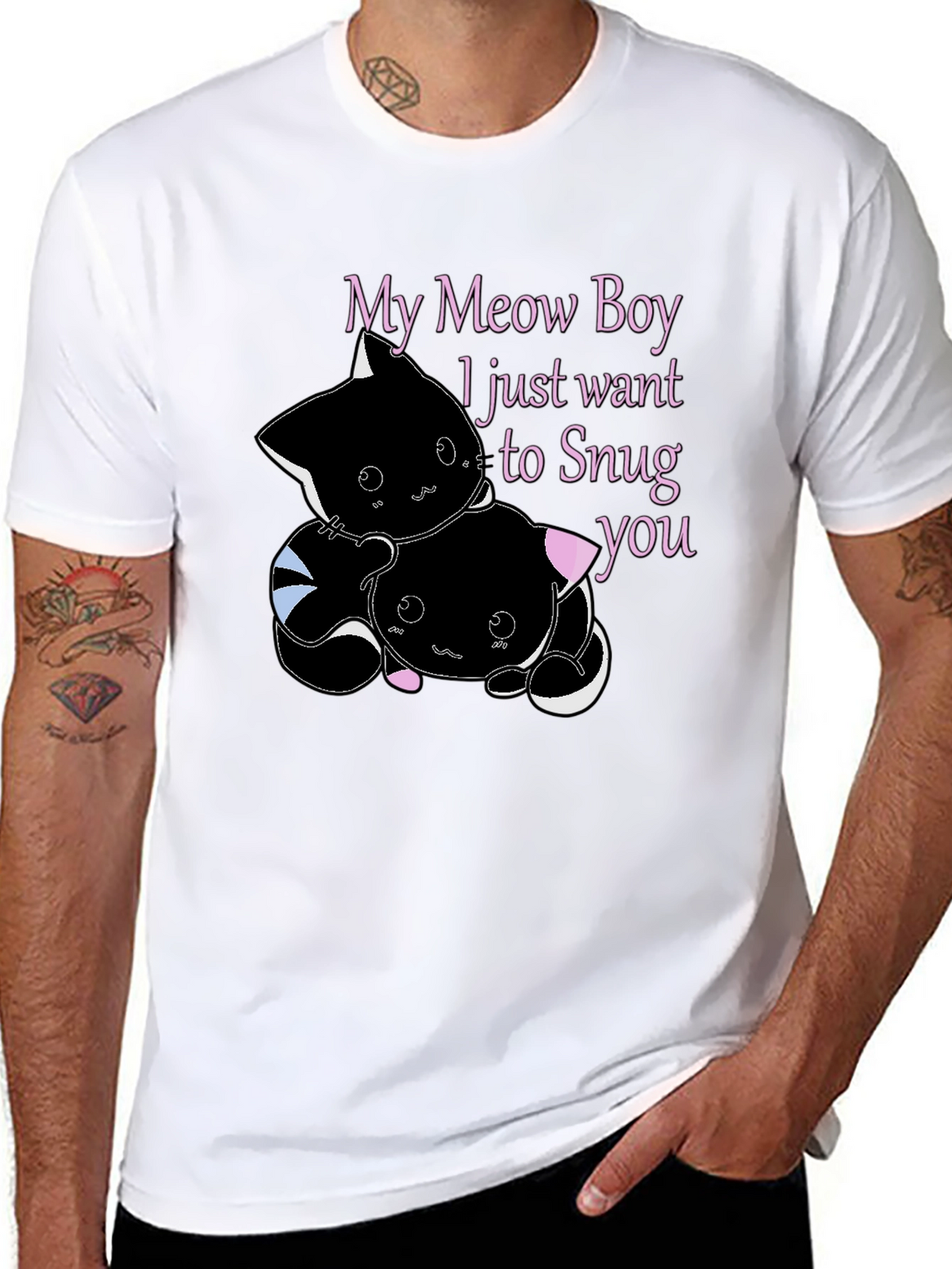 My Meow Boy Graphic Tee - Snuggle Time T-Shirt