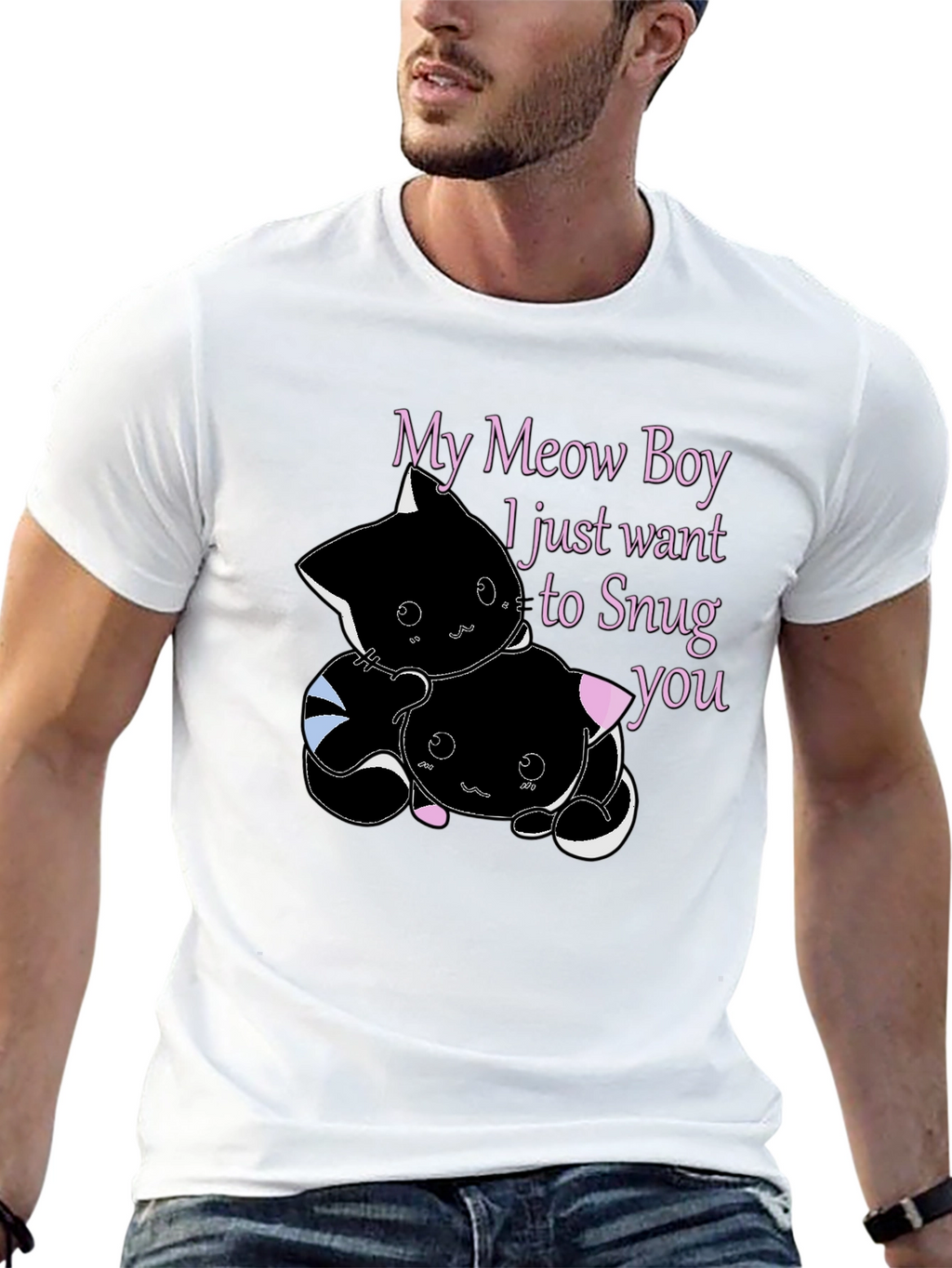 My Meow Boy Graphic Tee - Snuggle Time T-Shirt