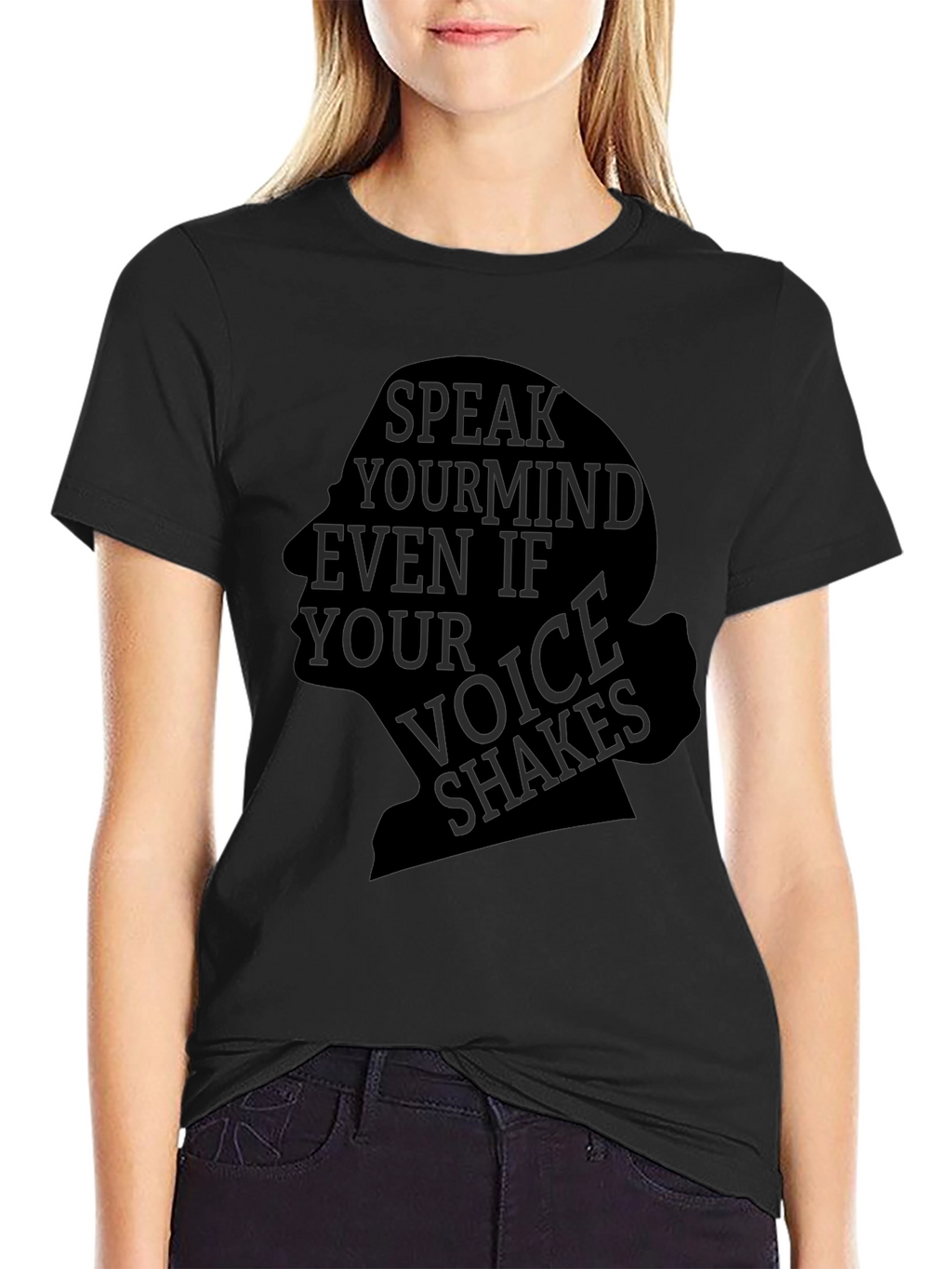 Speak Your Mind Black Graphic Tee