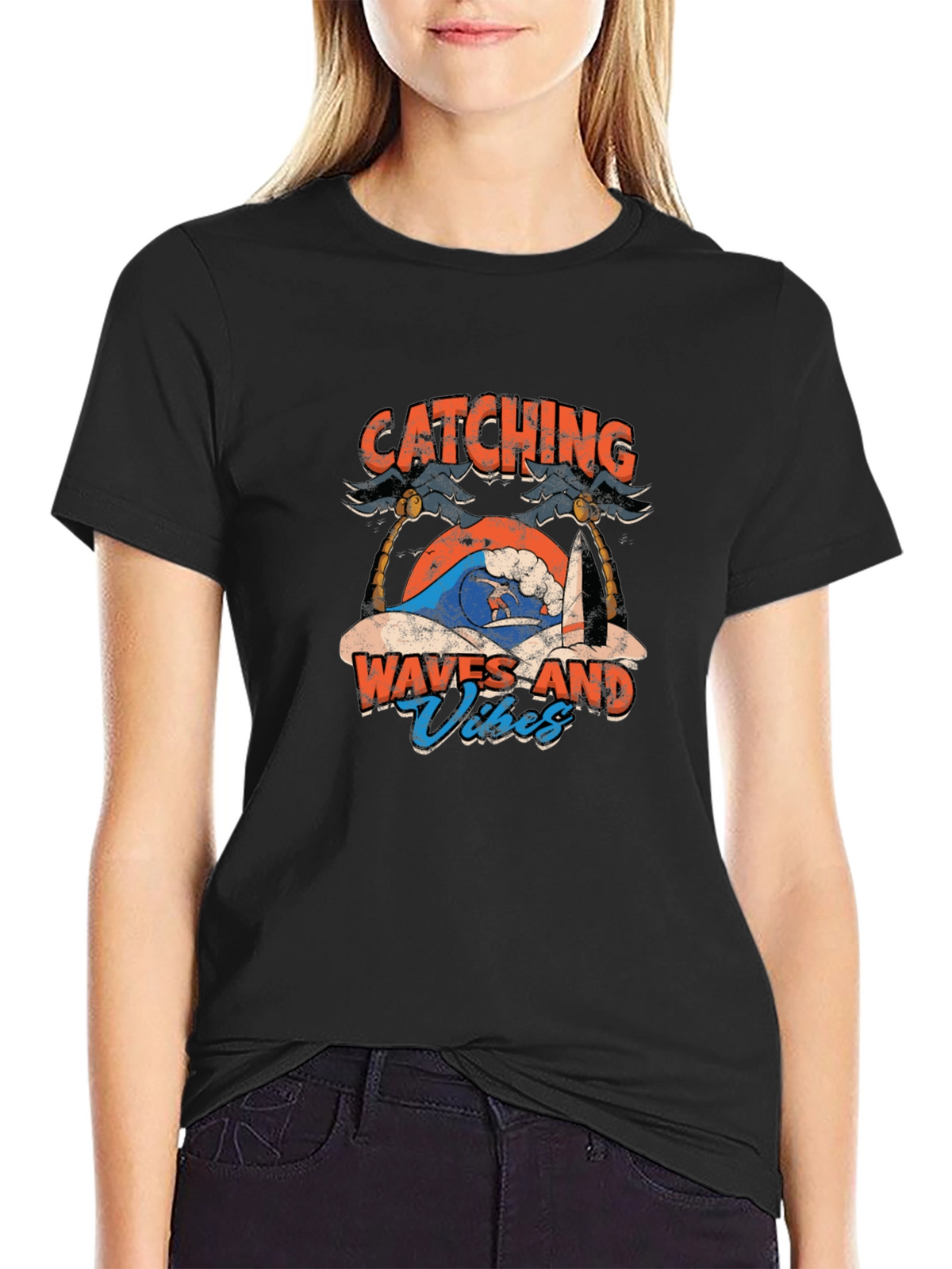 Catching Waves T-Shirt - Surfing Vibes