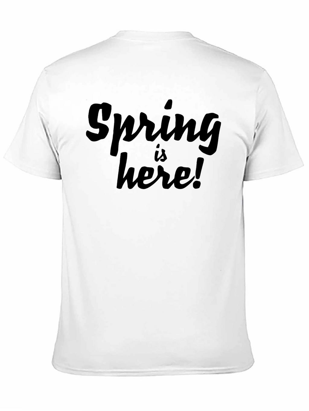 Spring is Here! Black Graphic T-Shirt