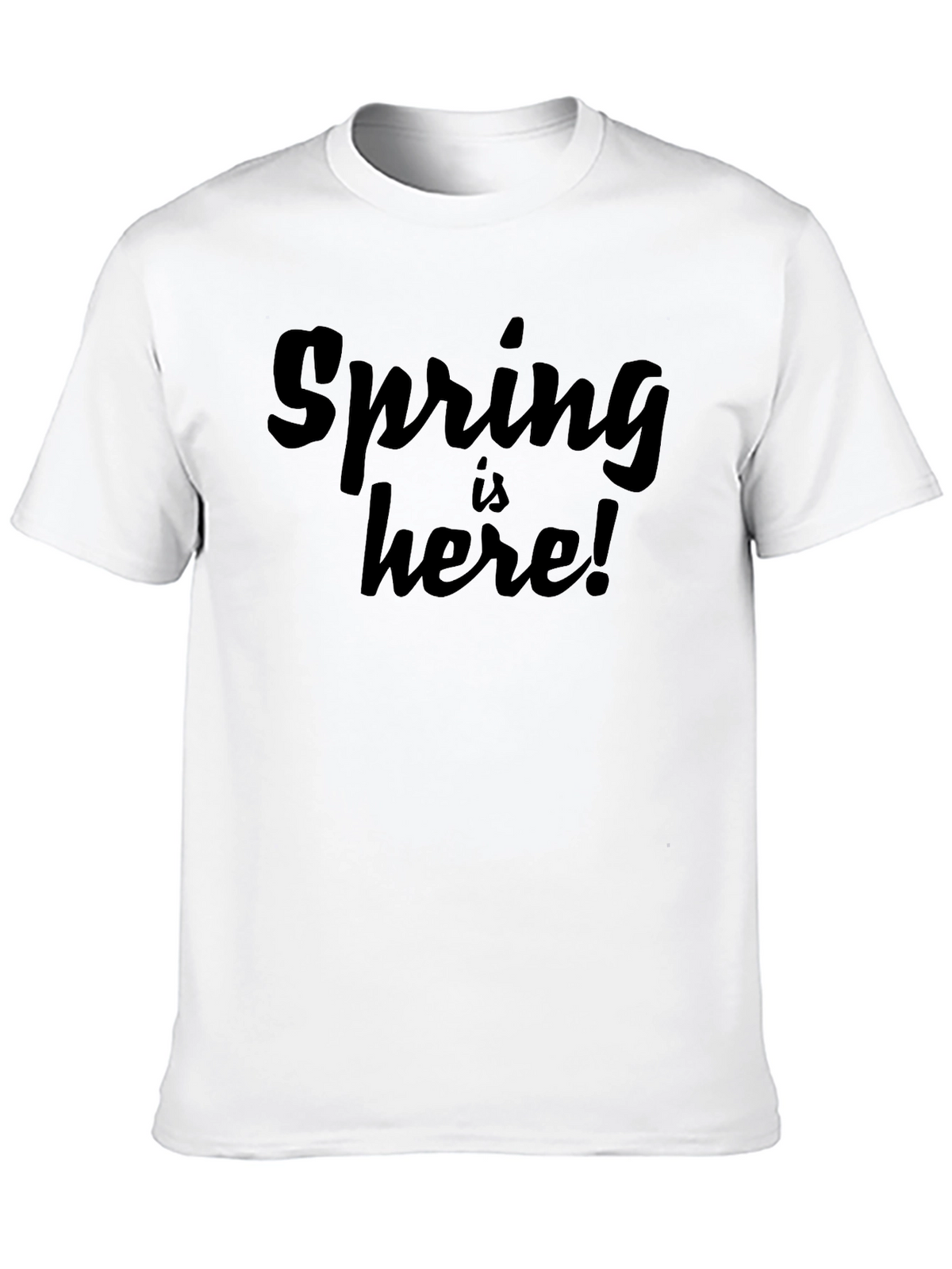 Spring is Here! Black Graphic T-Shirt