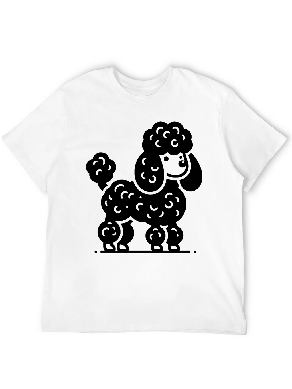 Poodle Graphic Tee - Black Unisex Shirt