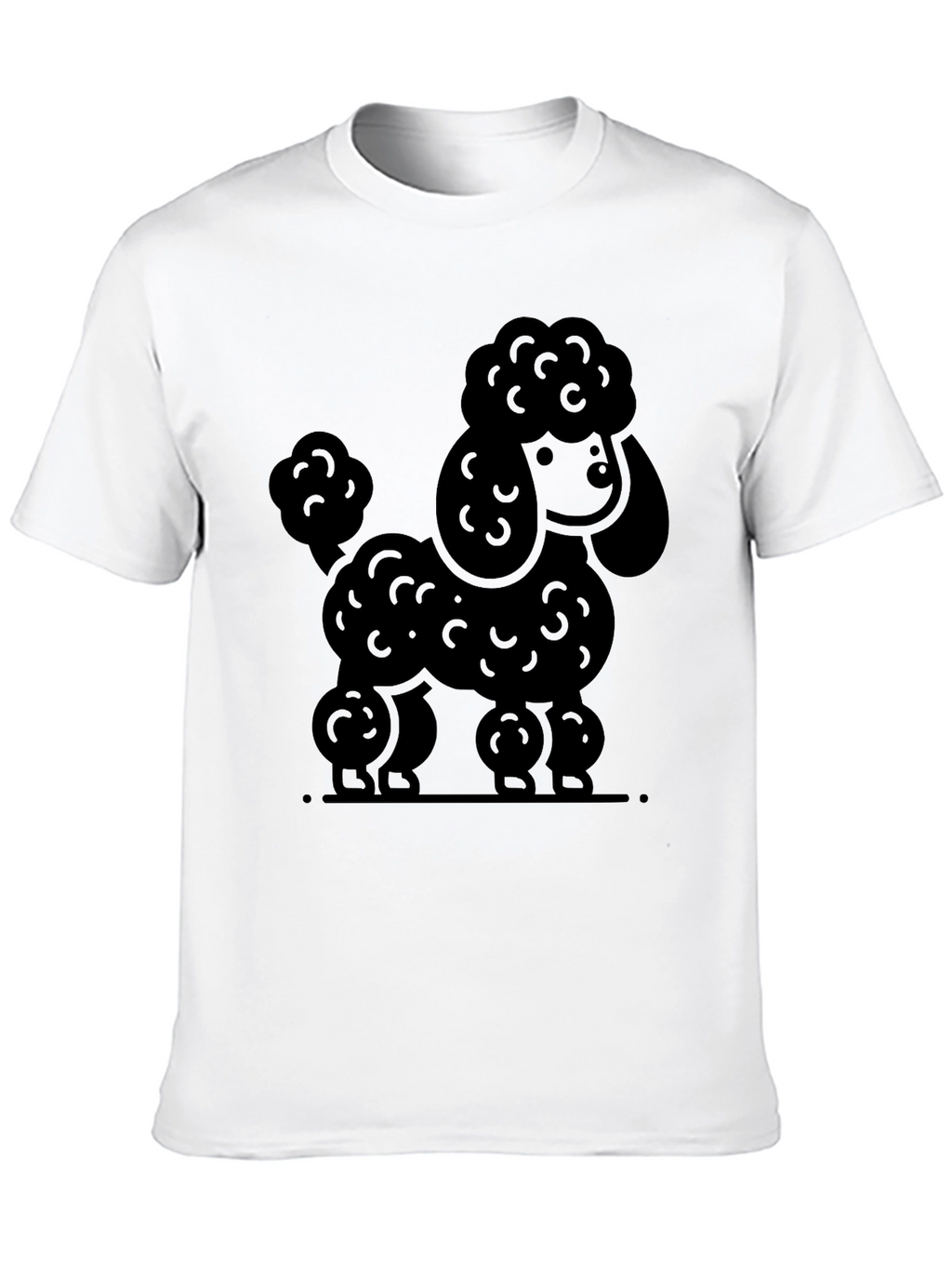 Poodle Graphic Tee - Black Unisex Shirt