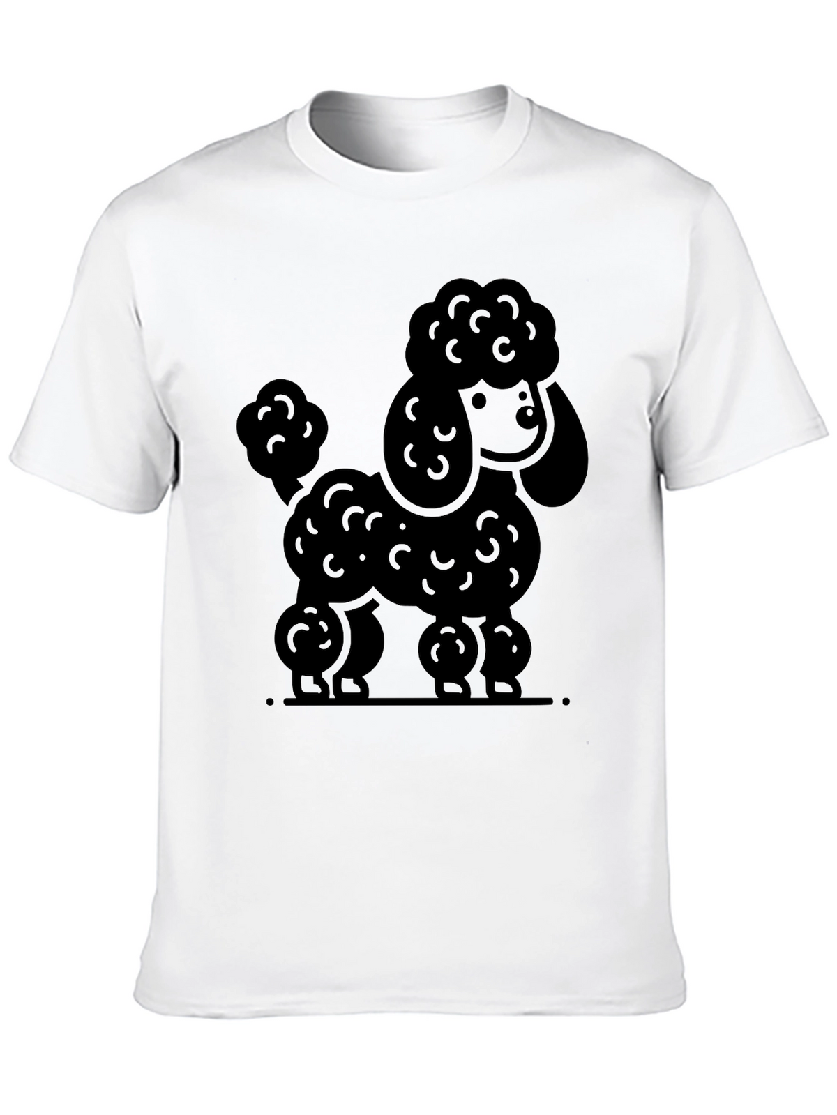 Poodle Graphic Tee - Black Unisex Shirt