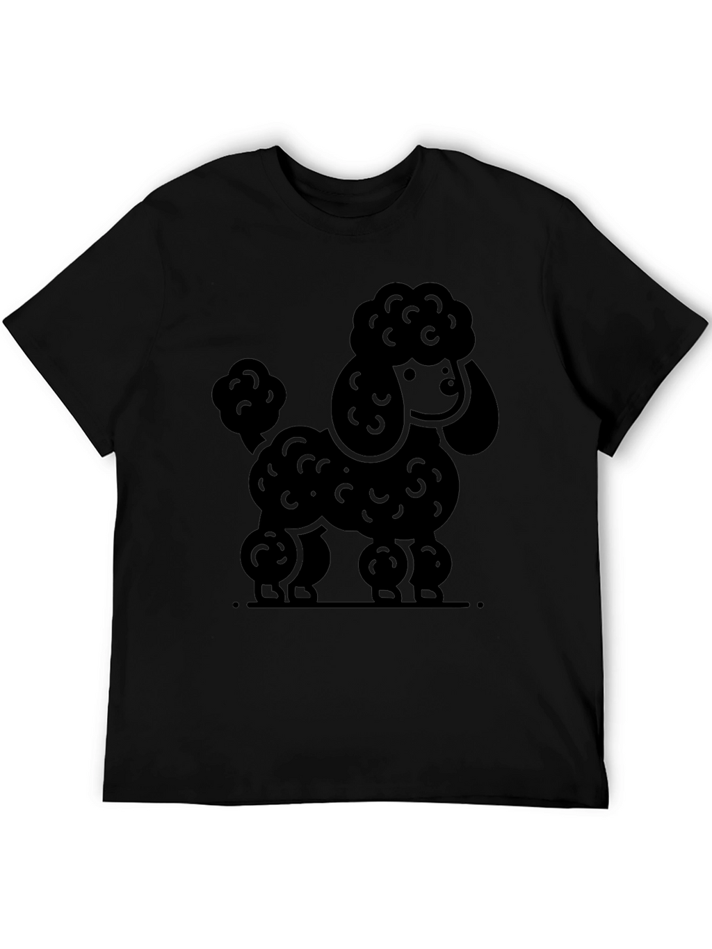 Poodle Graphic Tee - Black Unisex Shirt