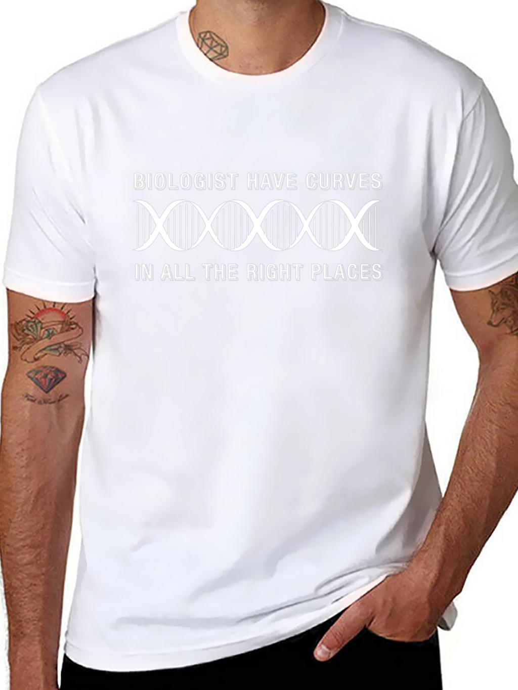 Biologist Curves Graphic T-Shirt - Science Humor Tee