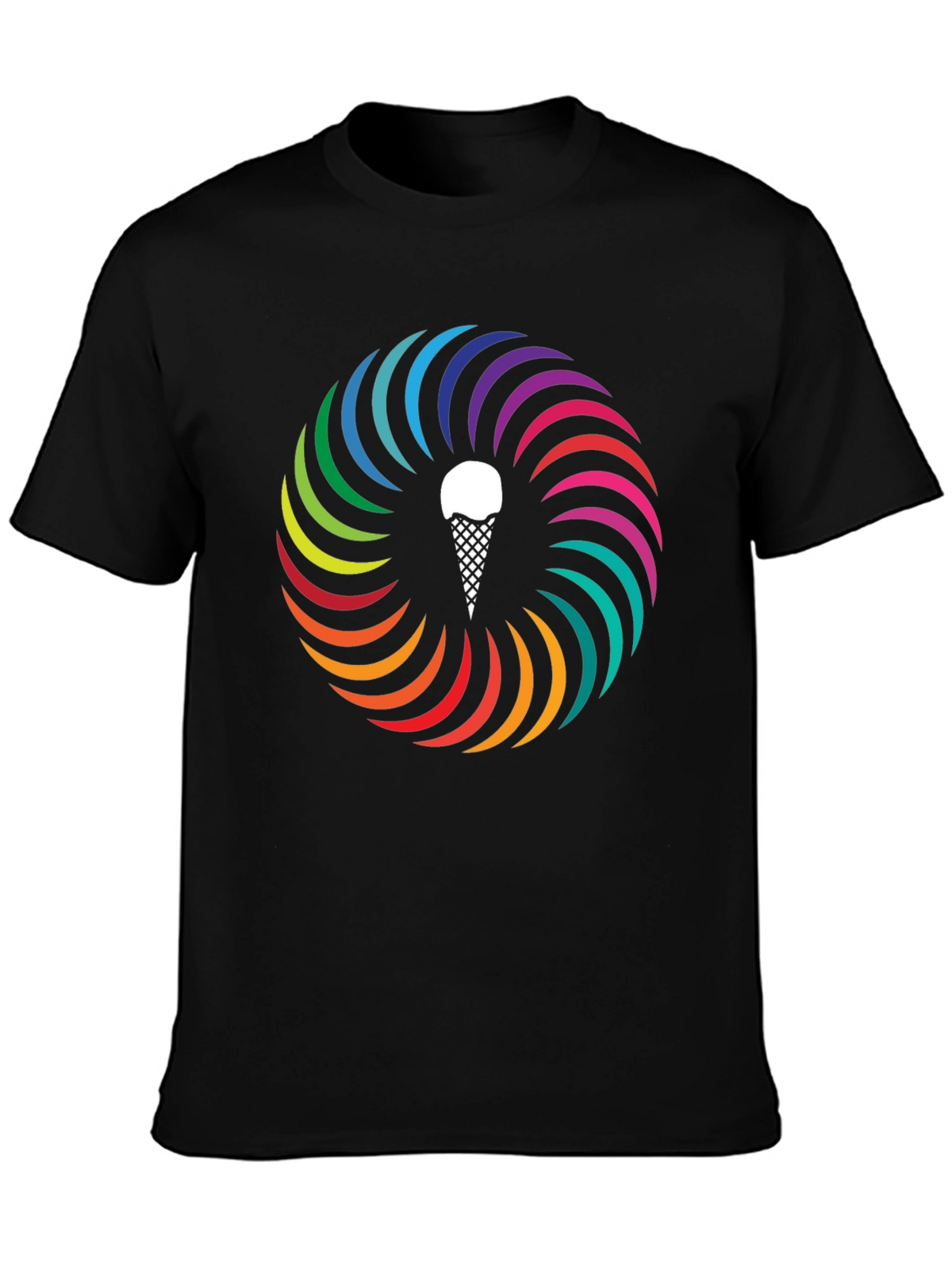 Rainbow Ice Cream Cone Graphic Tee