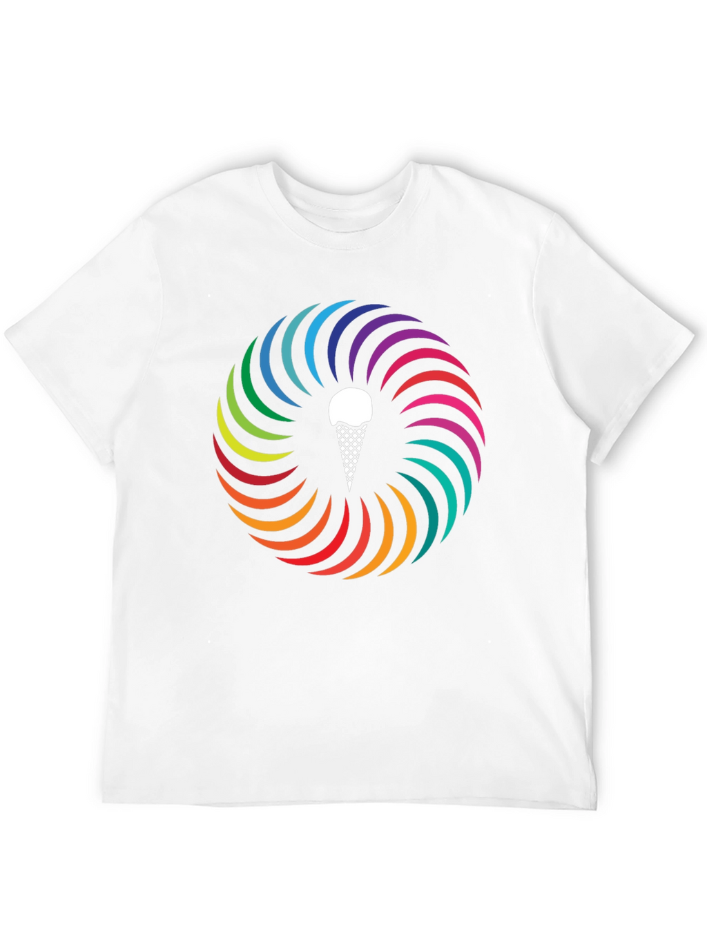 Rainbow Ice Cream Cone Graphic Tee