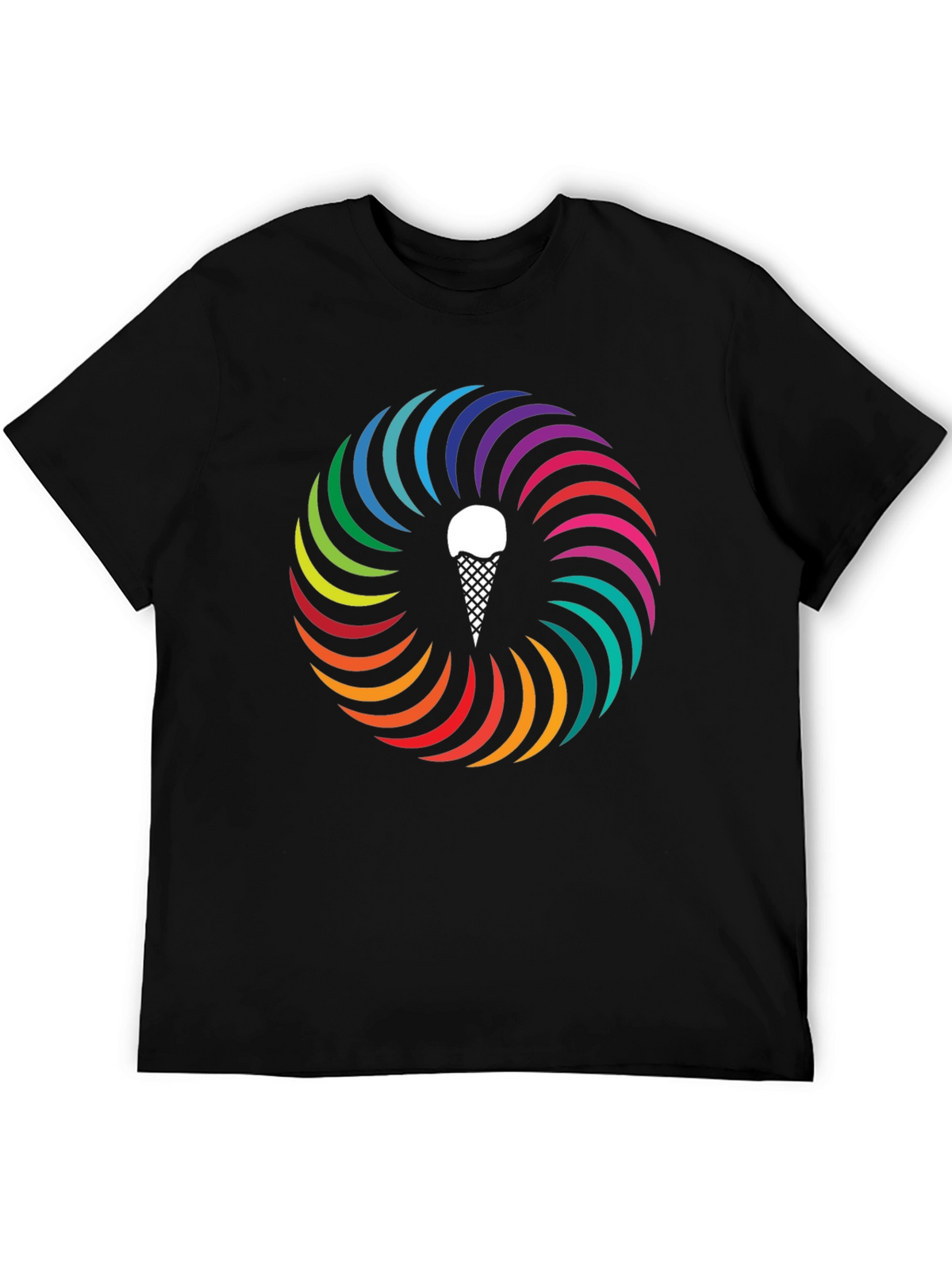 Rainbow Ice Cream Cone Graphic Tee