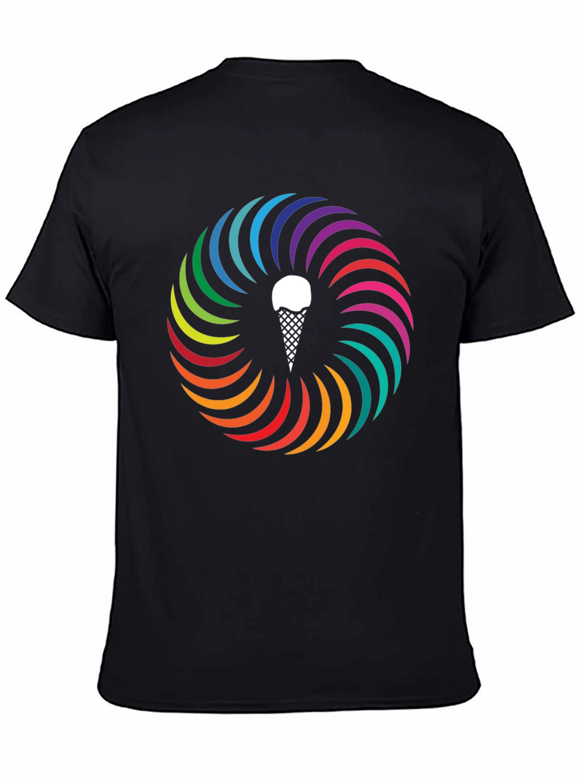 Rainbow Ice Cream Cone Graphic Tee