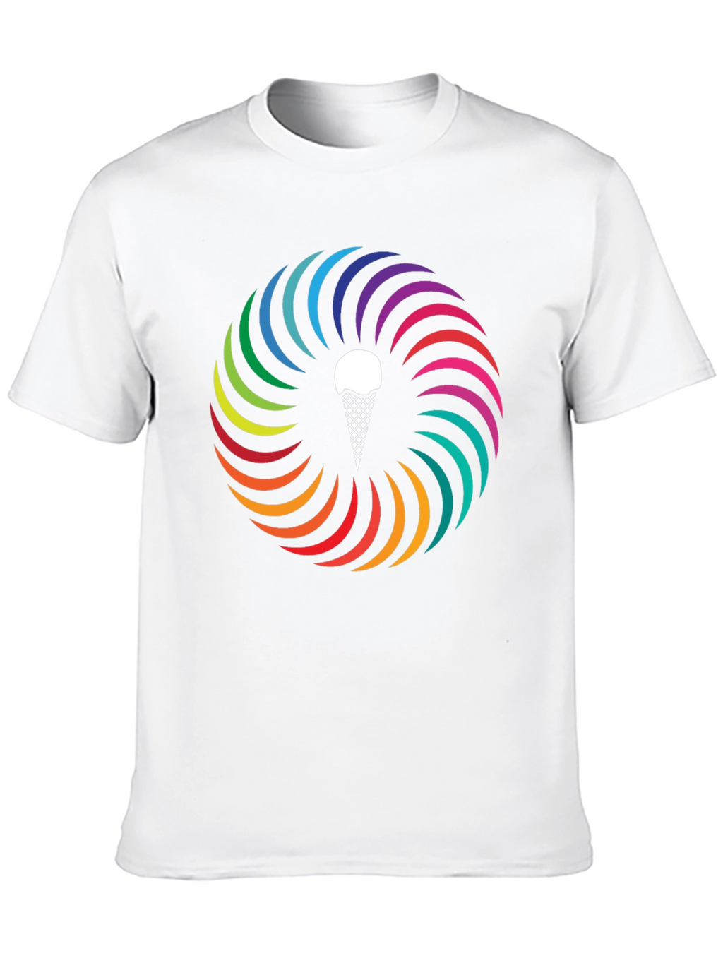 Rainbow Ice Cream Cone Graphic Tee