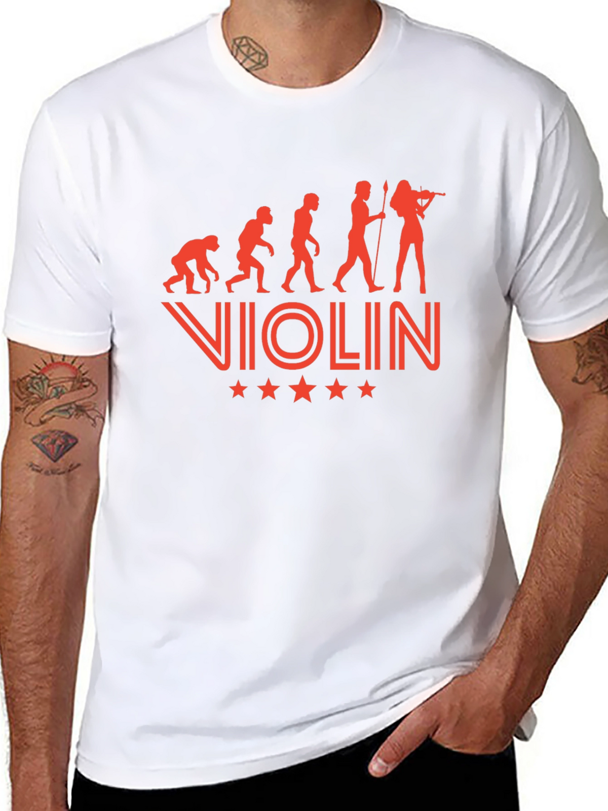 Violin Evolution Graphic Tee