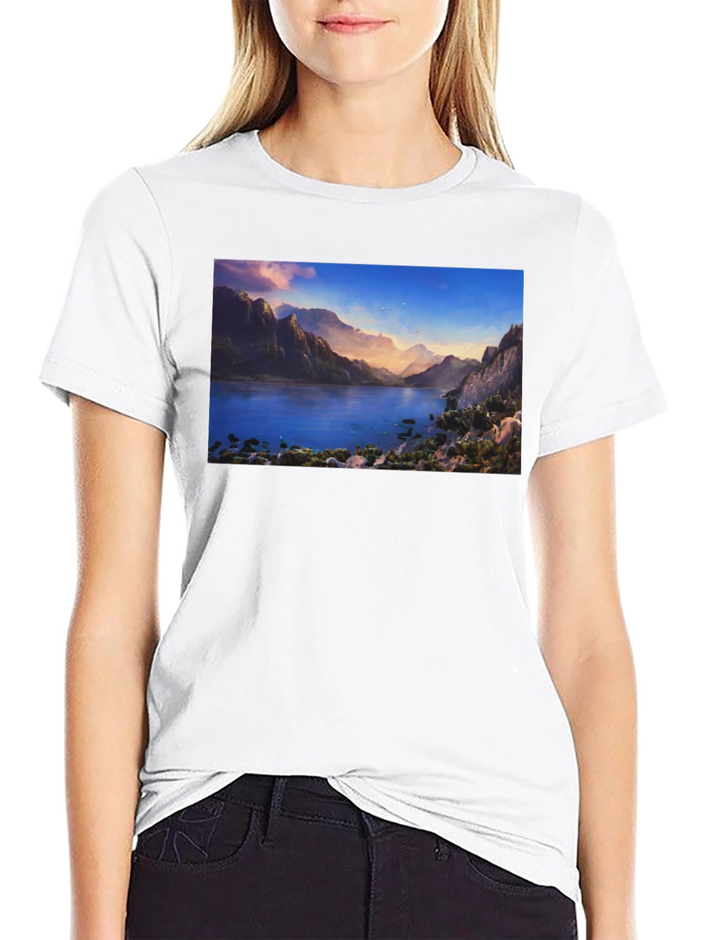 Lake View Graphic Tee - Mens Black T-Shirt