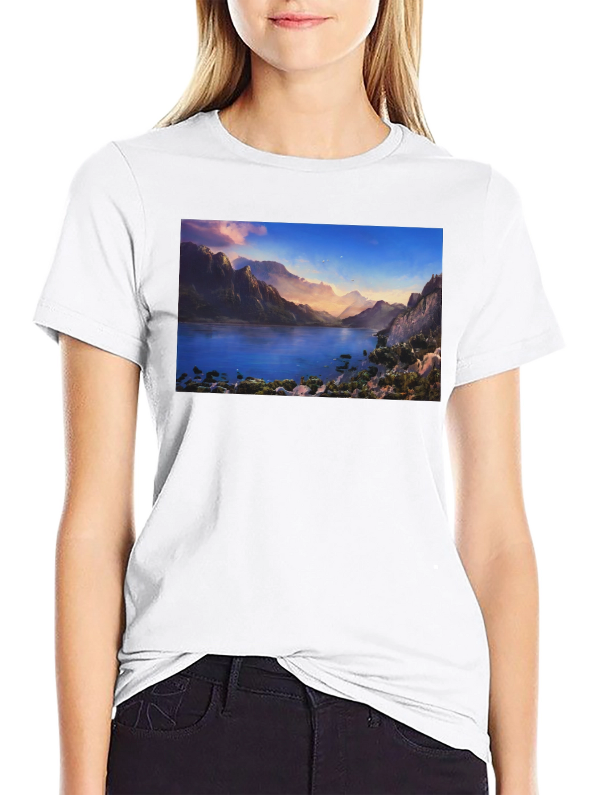 Lake View Graphic Tee - Mens Black T-Shirt