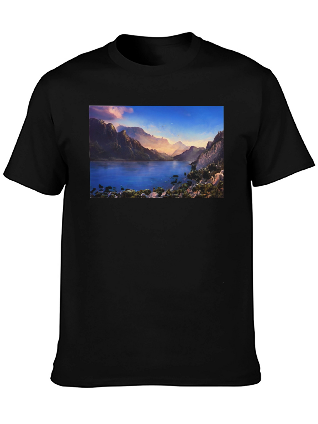 Lake View Graphic Tee - Mens Black T-Shirt