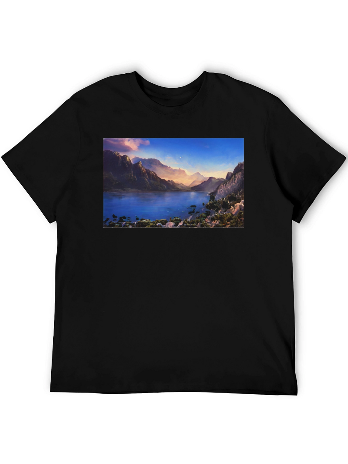 Lake View Graphic Tee - Mens Black T-Shirt