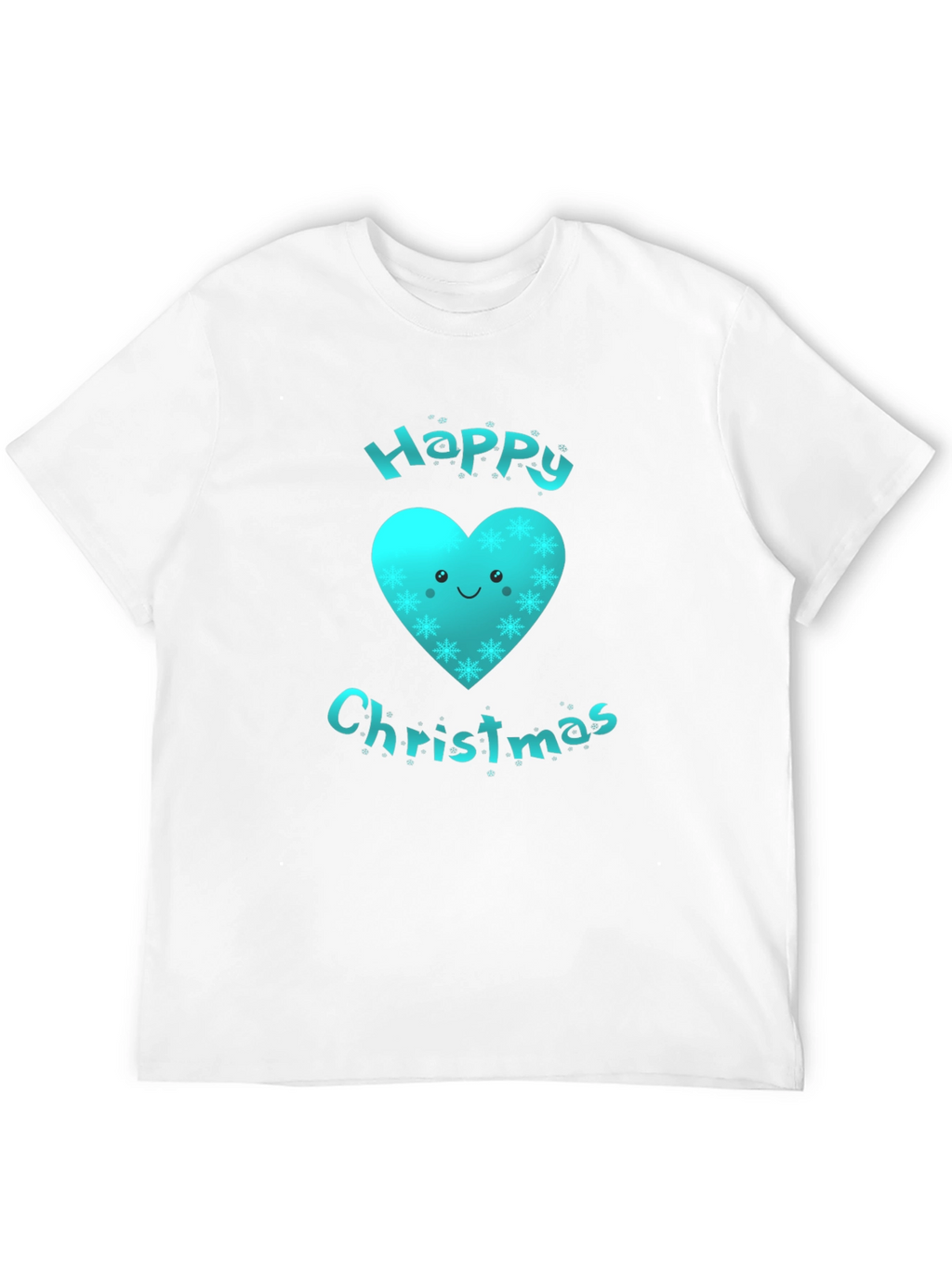 Festive Happy Christmas Heart Graphic T-Shirt
