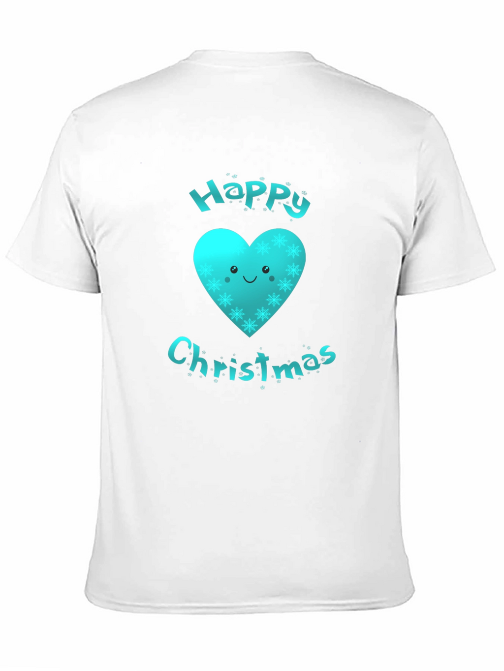 Festive Happy Christmas Heart Graphic T-Shirt