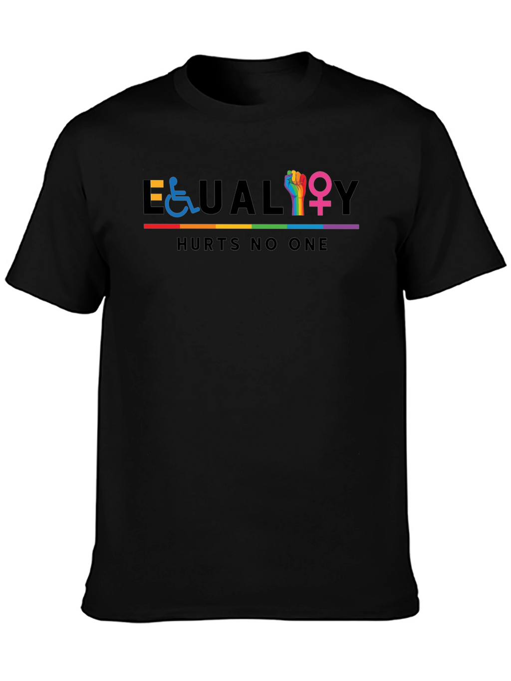 Equality Hurts No One T-Shirt - Pride Rainbow