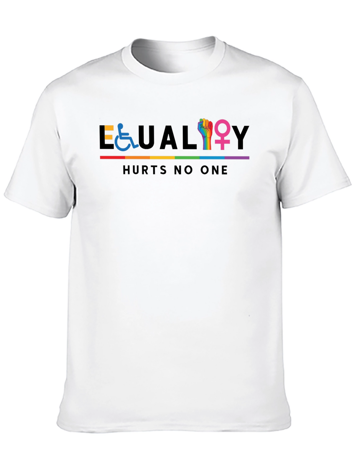 Equality Hurts No One T-Shirt - Pride Rainbow
