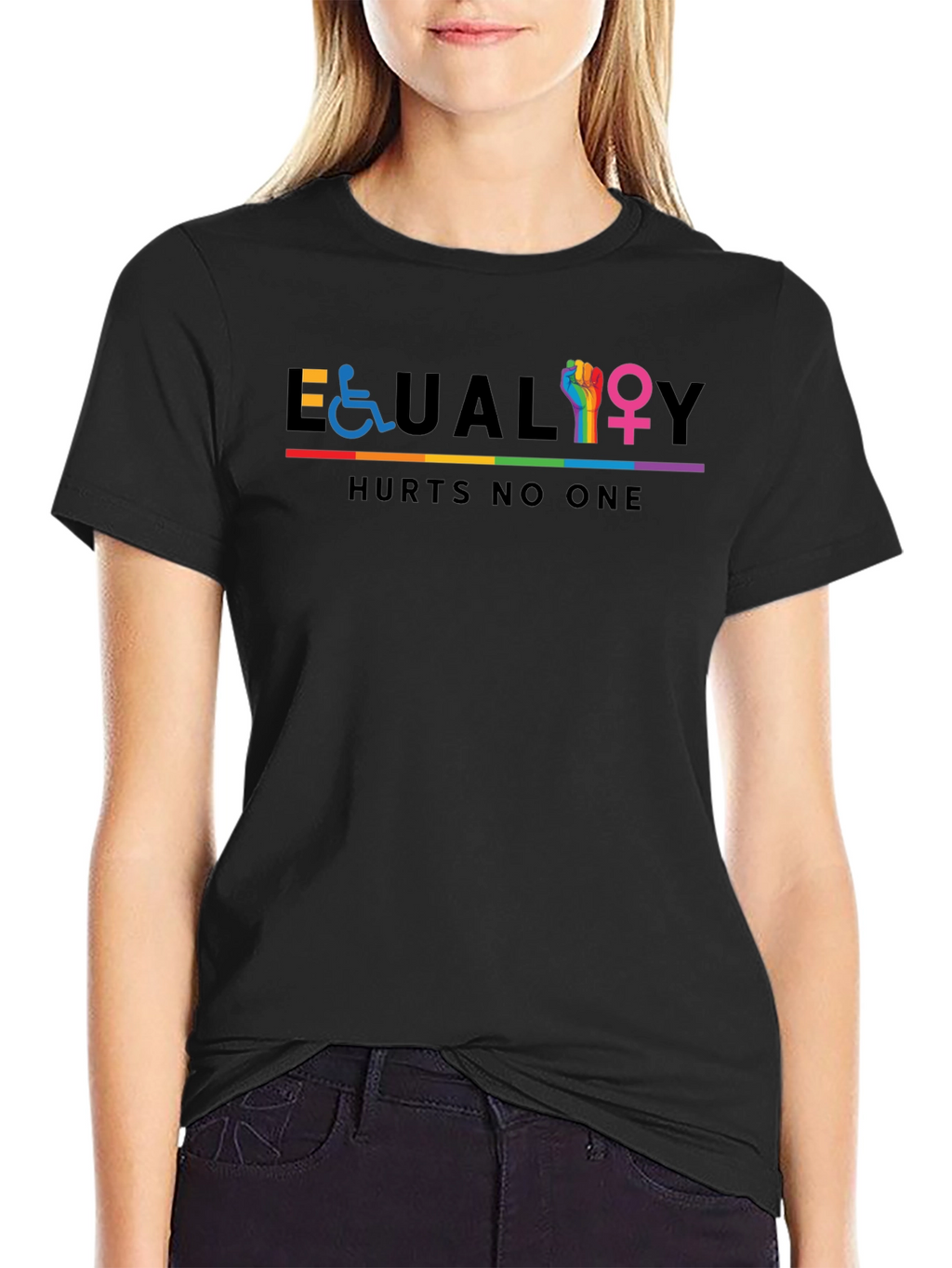 Equality Hurts No One T-Shirt - Pride Rainbow