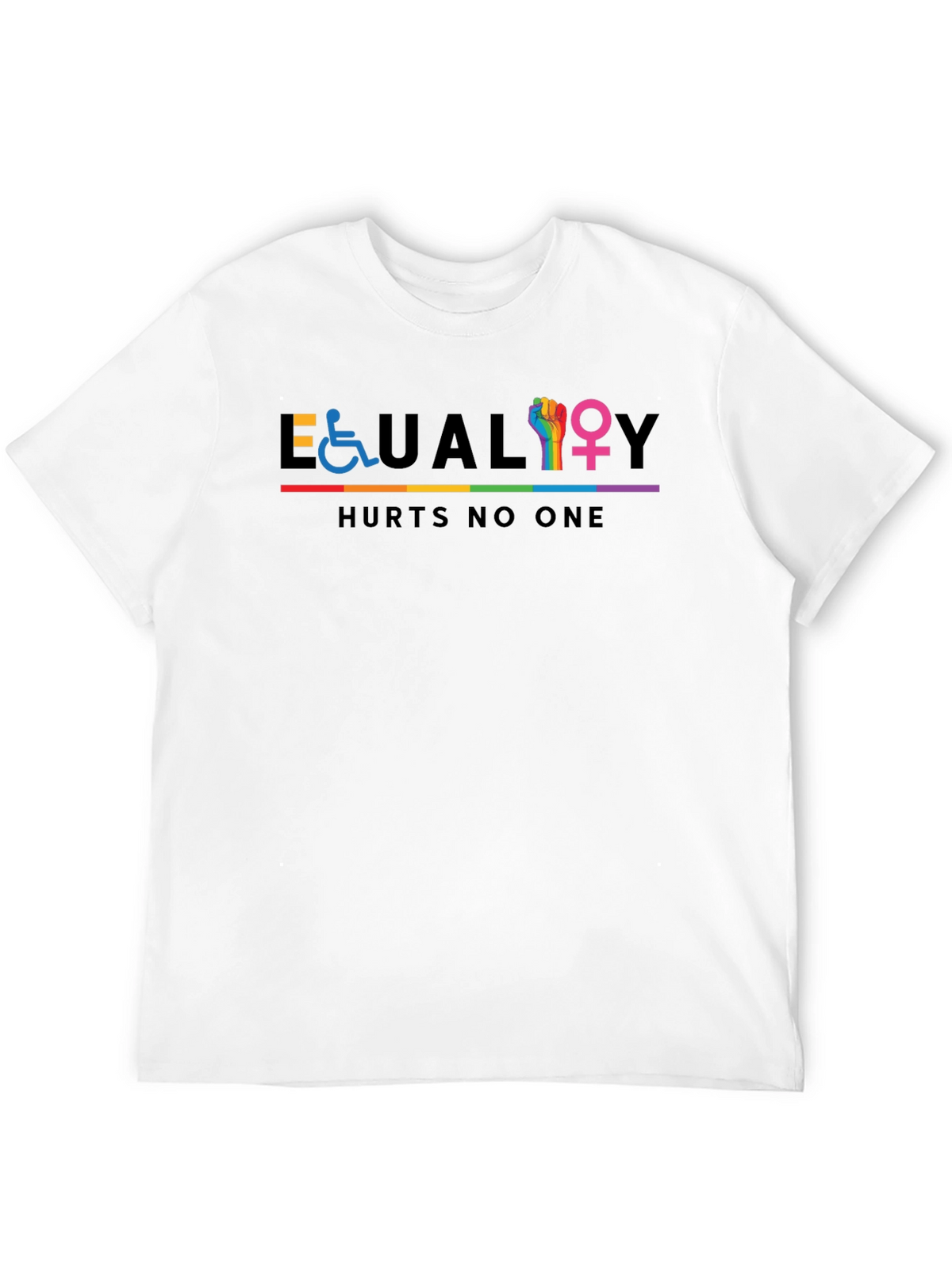 Equality Hurts No One T-Shirt - Pride Rainbow