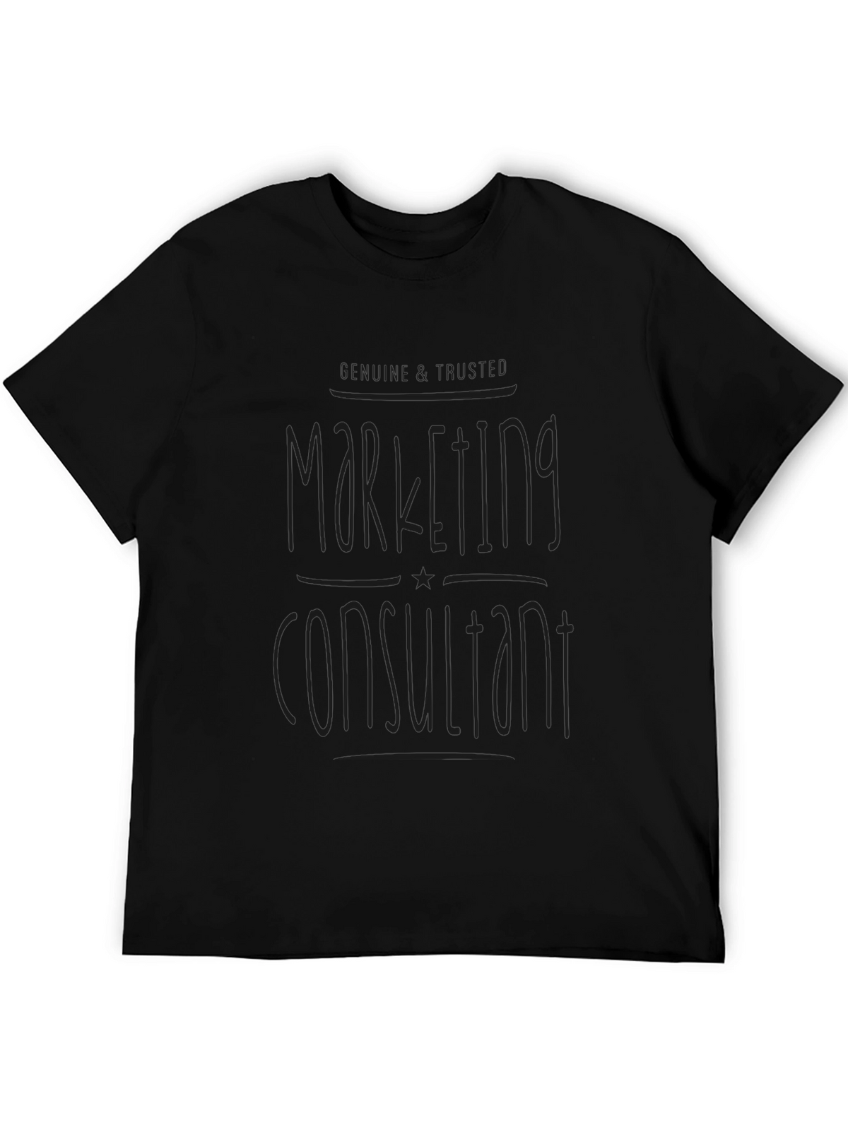 Marketing Consultant T-Shirt - Black Graphic Tee