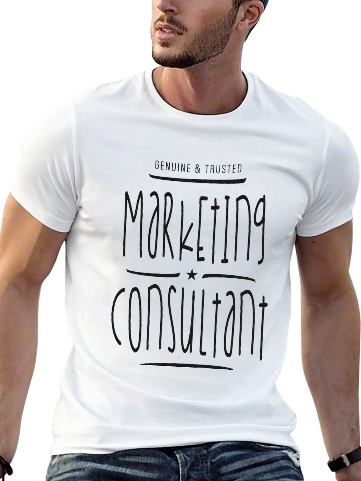 Marketing Consultant T-Shirt - Black Graphic Tee