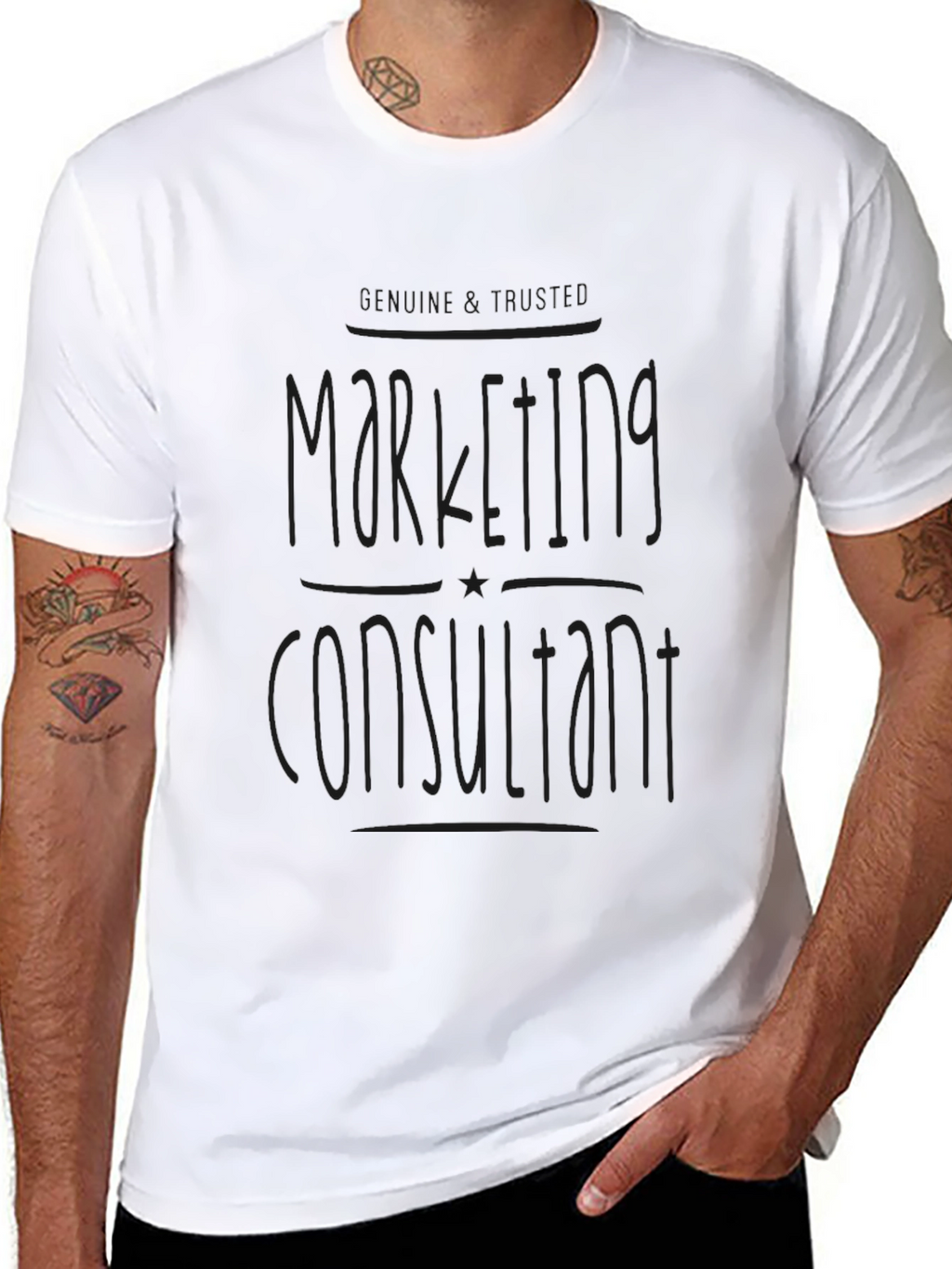 Marketing Consultant T-Shirt - Black Graphic Tee