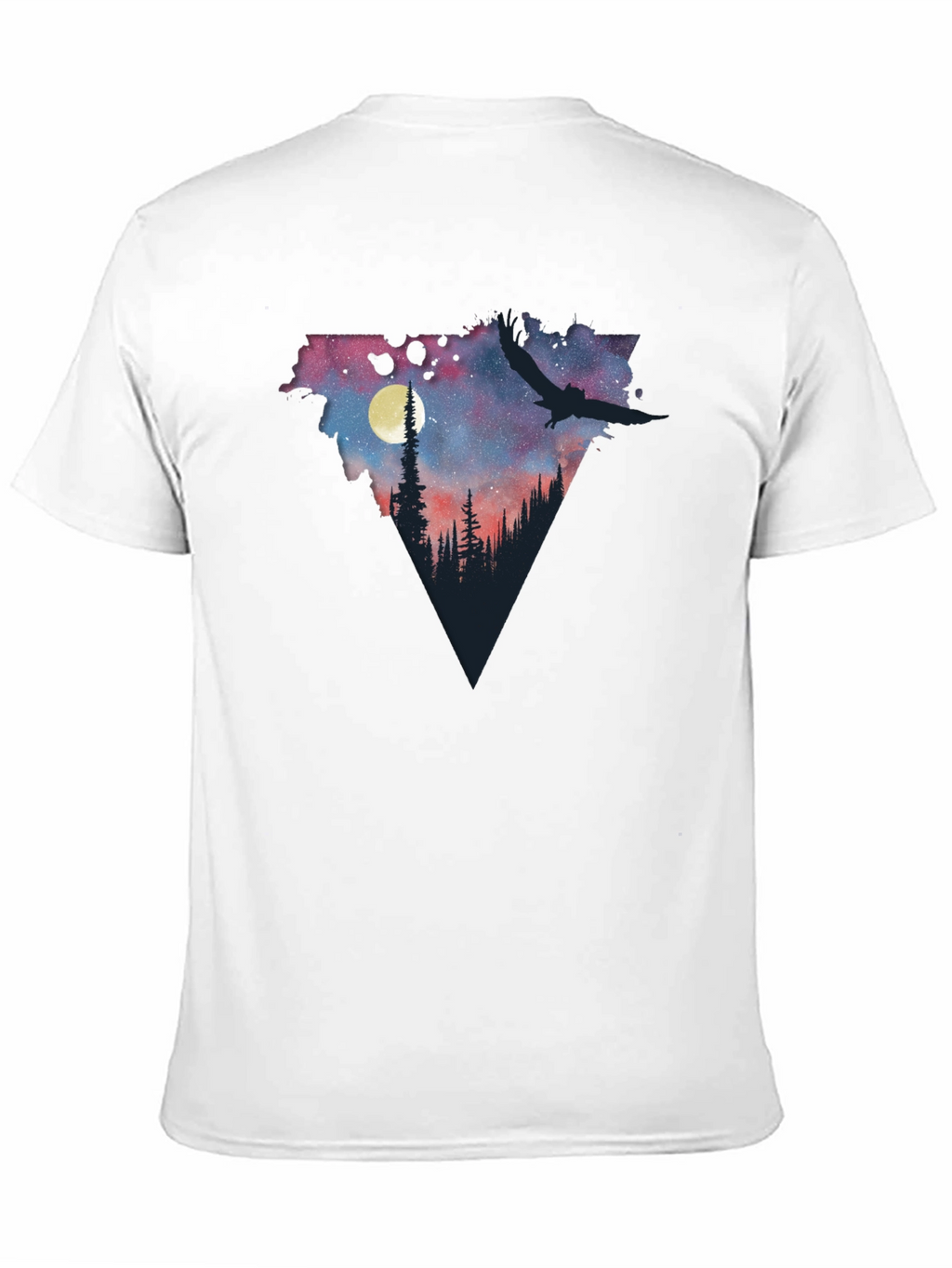 Night Sky Forest Scene Graphic T-Shirt