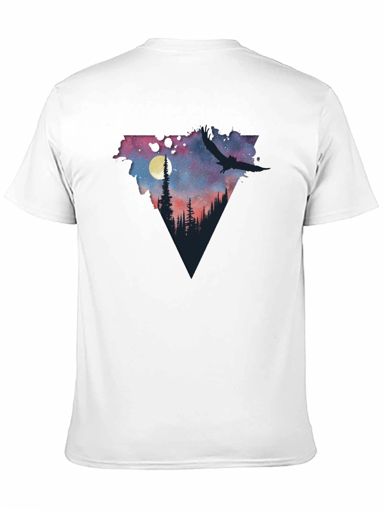 Night Sky Forest Scene Graphic T-Shirt