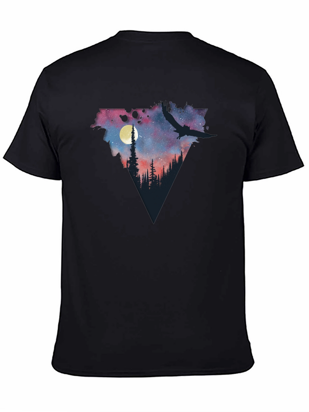 Night Sky Forest Scene Graphic T-Shirt