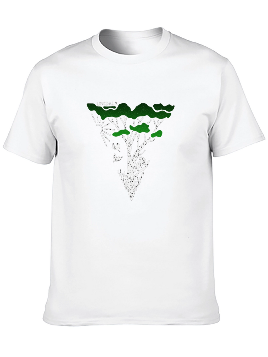 Linedala Nature Tree Graphic Black T-Shirt
