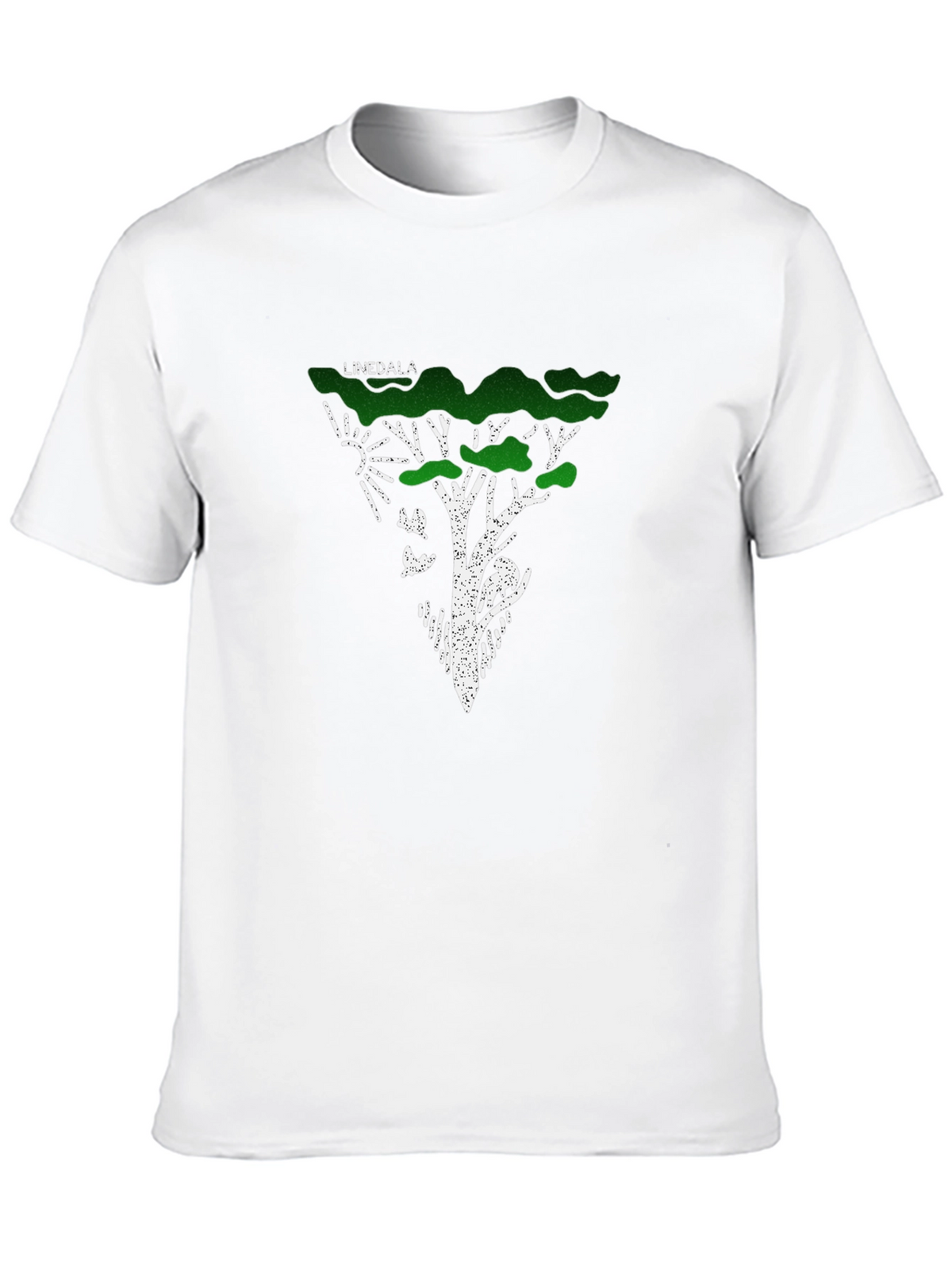 Linedala Nature Tree Graphic Black T-Shirt