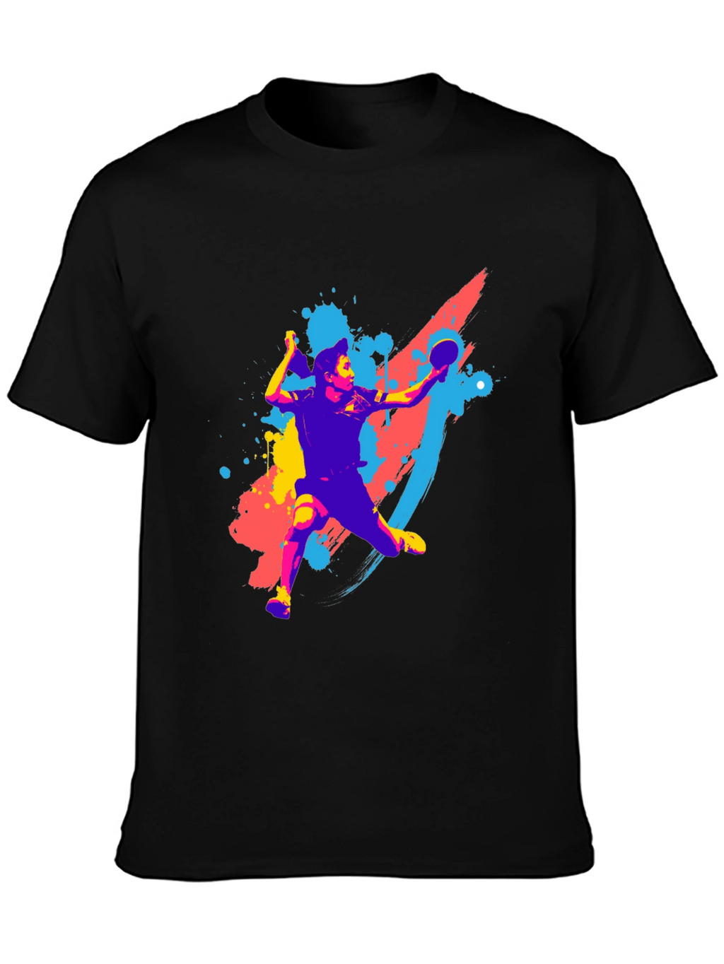 Table Tennis Player Graphic Tee - Sporty Style