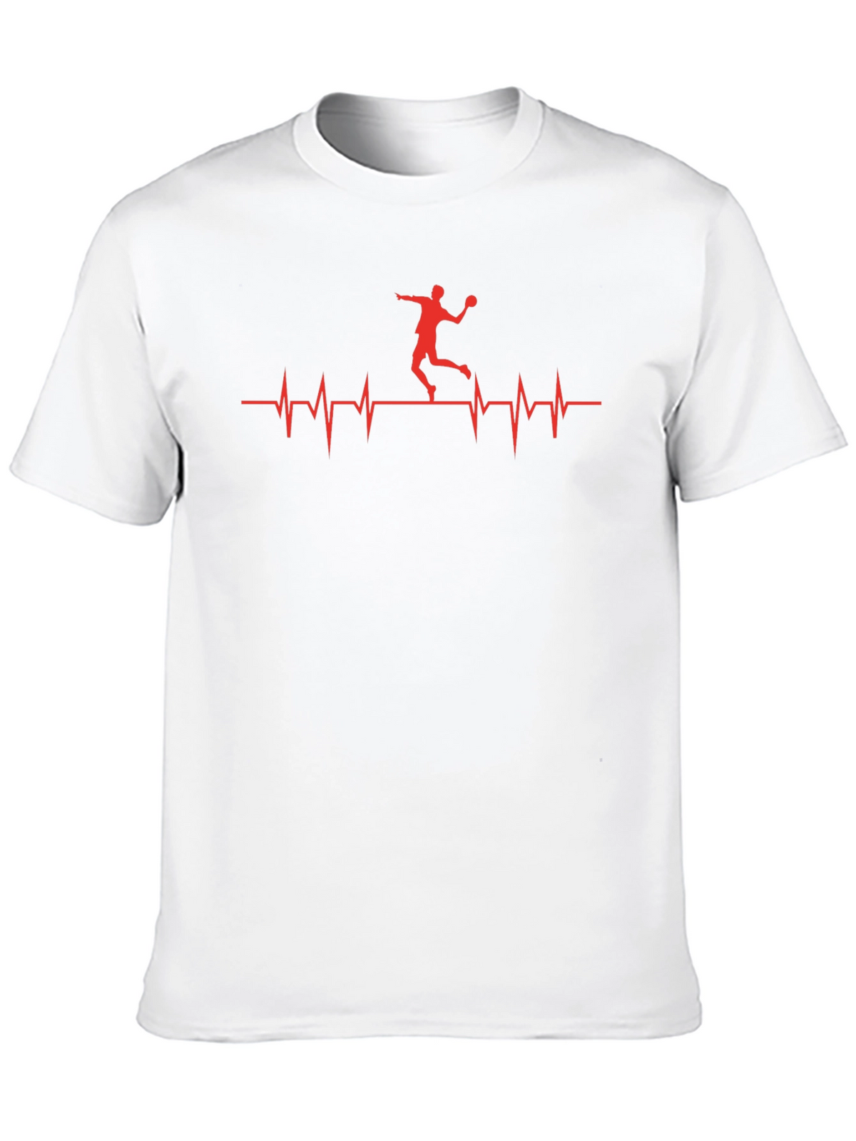 Handball Heartbeat T-Shirt - Black Graphic Tee