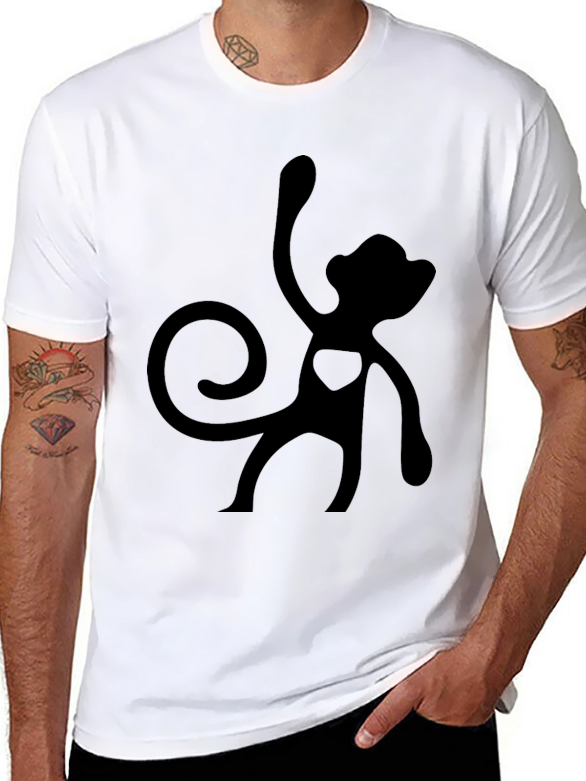 Black Monkey Graphic Tee - Fun & Stylish