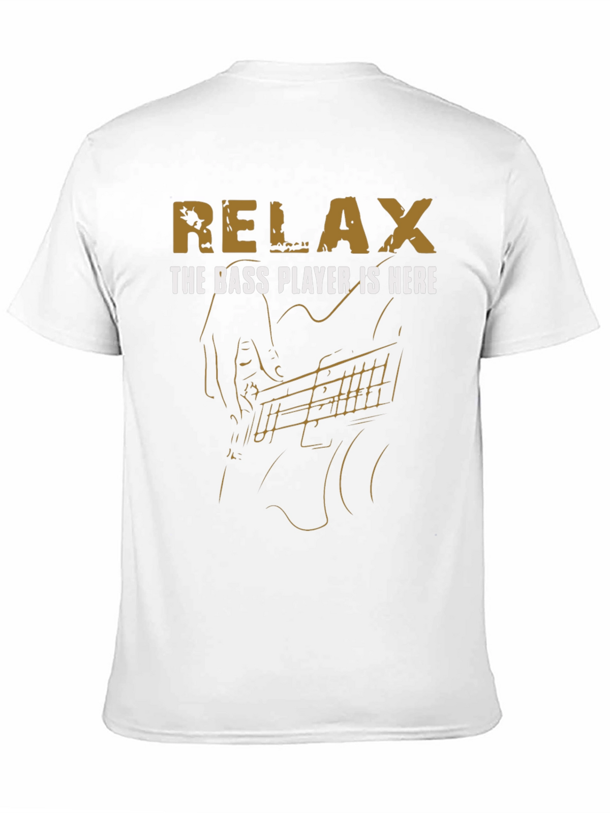 Relax The Bass Player Is Here Black T-Shirt
