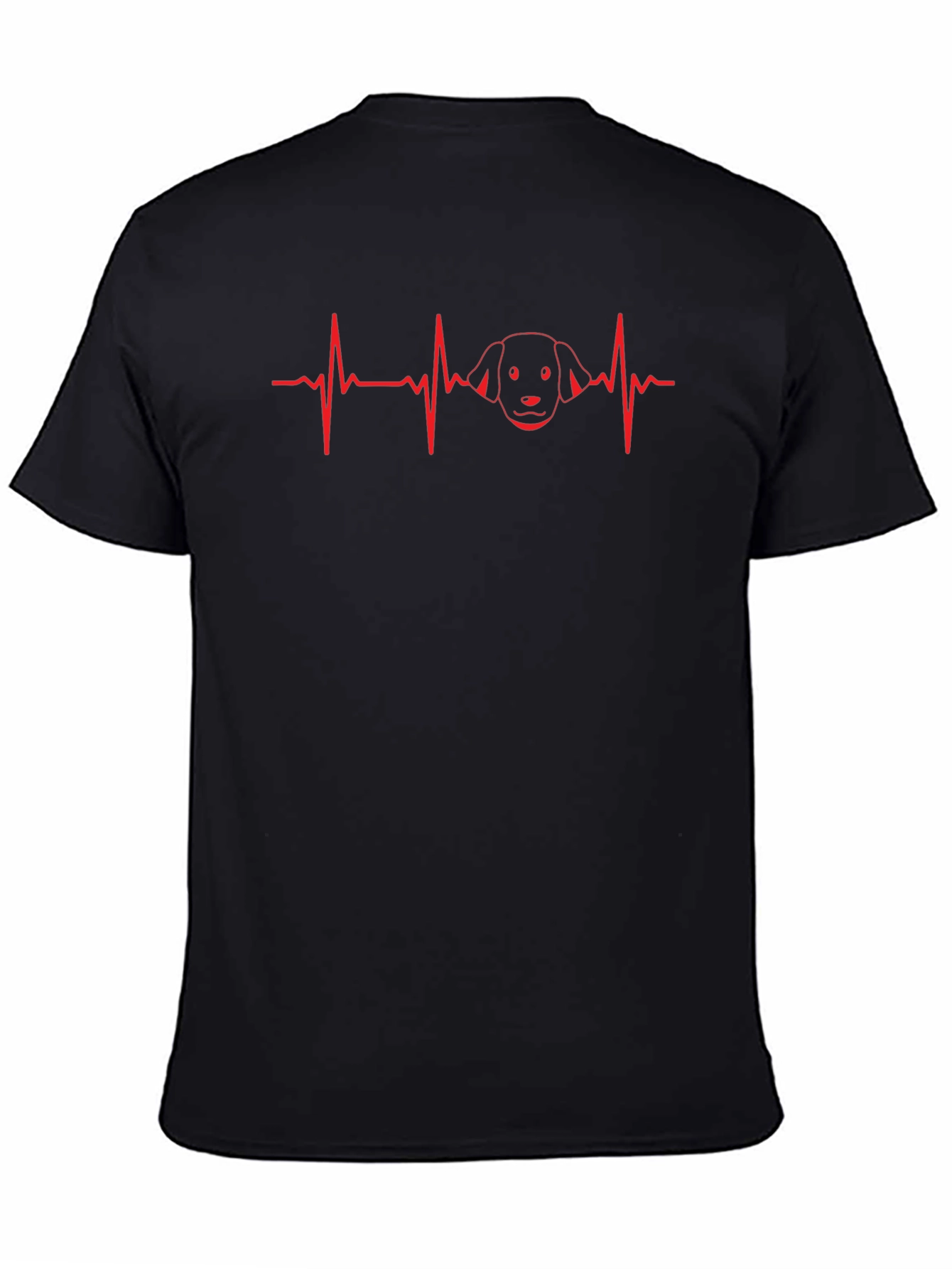 Dog Lover ECG Heartbeat Graphic Tee