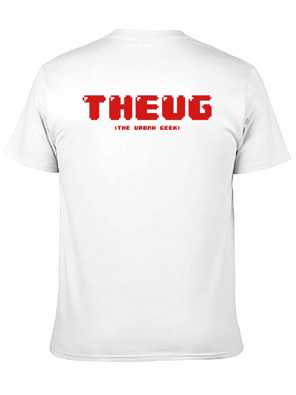 THEUG Urban Geek Pixelated Red Graphic Black T-Shirt